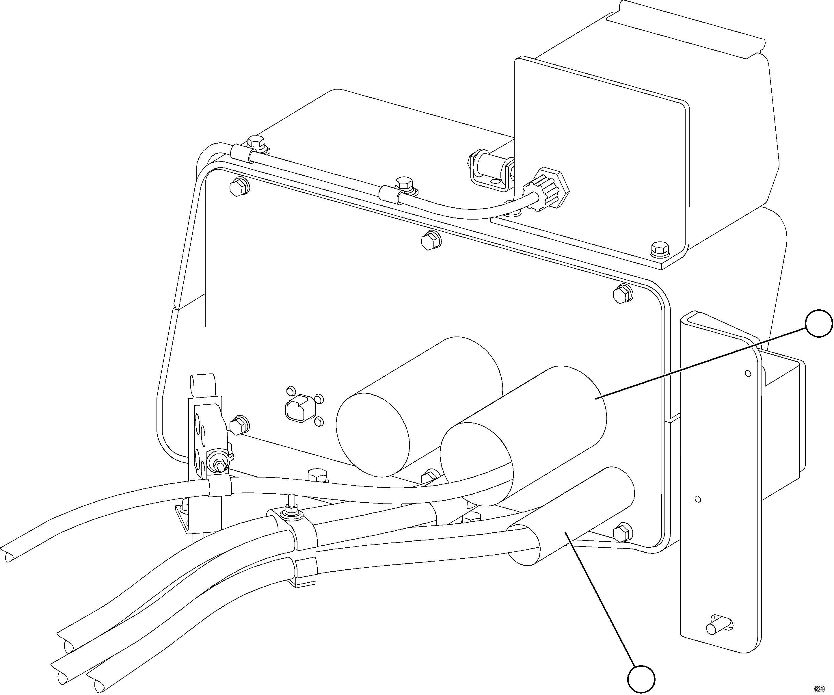 Komatsu parts book diagram for AFE84-R 730E-10 S/N A50056 - A50058  KSA: ISOLATION BOX INSTALLATION    1/2