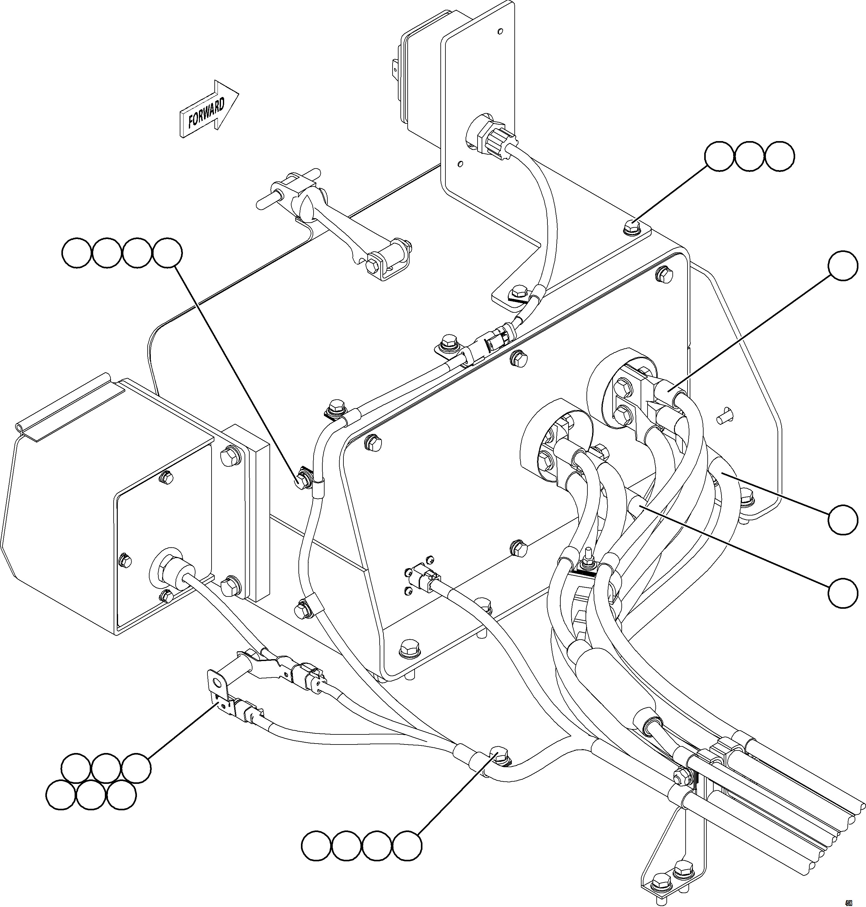 Komatsu parts book diagram for AFE84-R 730E-10 S/N A50056 - A50058  KSA: ISOLATION BOX EXTERNAL WIRING    2/2
