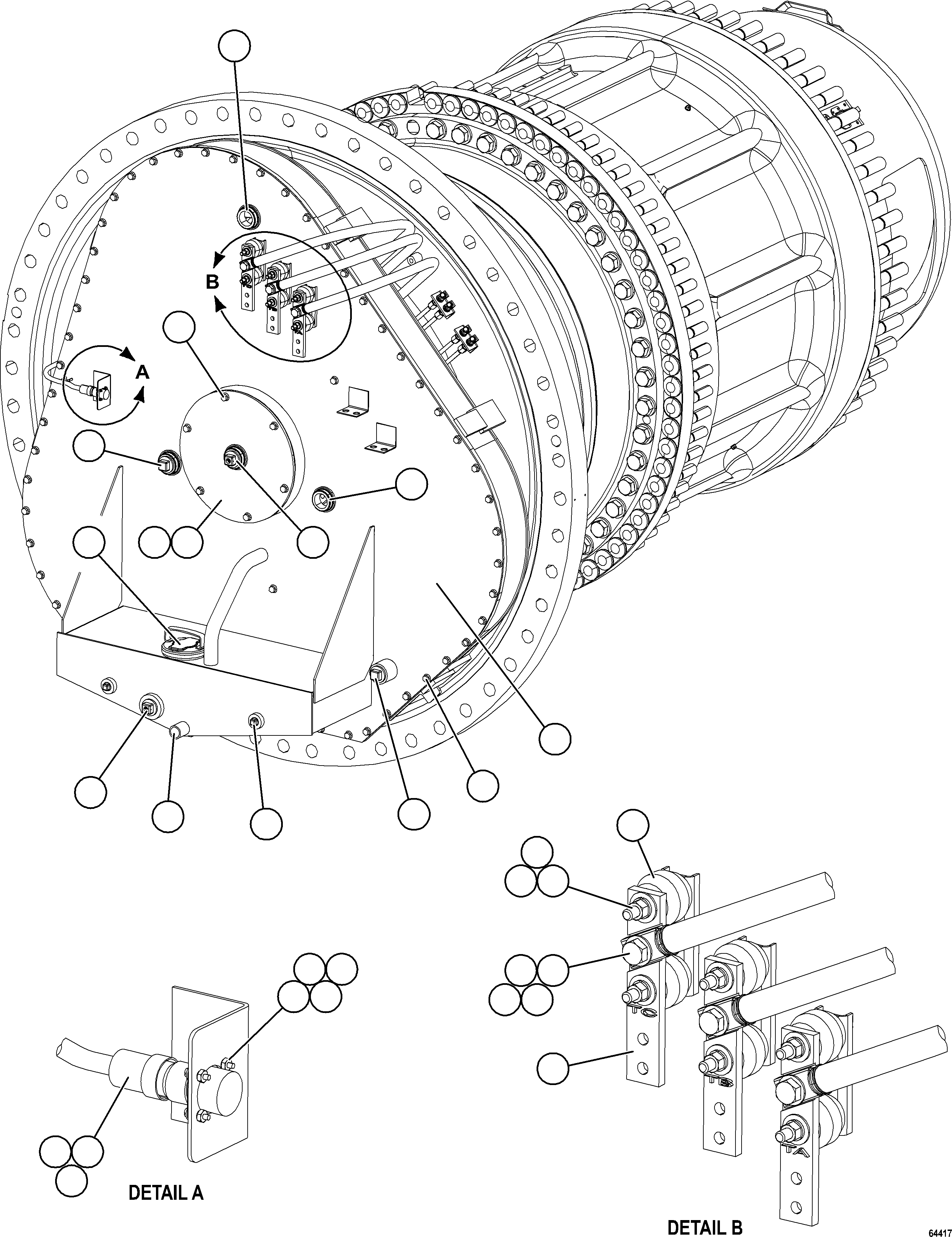 Komatsu parts book diagram for AFE84-R 730E-10 S/N A50056 - A50058  KSA: WHEEL MOTOR    2/8