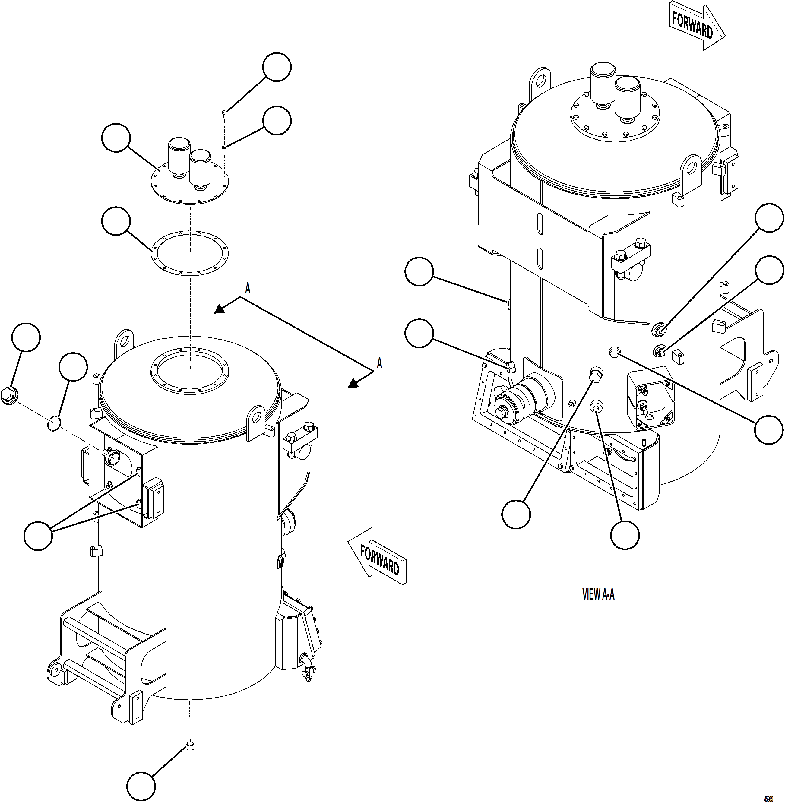 Komatsu parts book diagram for AFE84-R 730E-10 S/N A50056 - A50058  KSA: HYDRAULIC TANK STRUCTURE