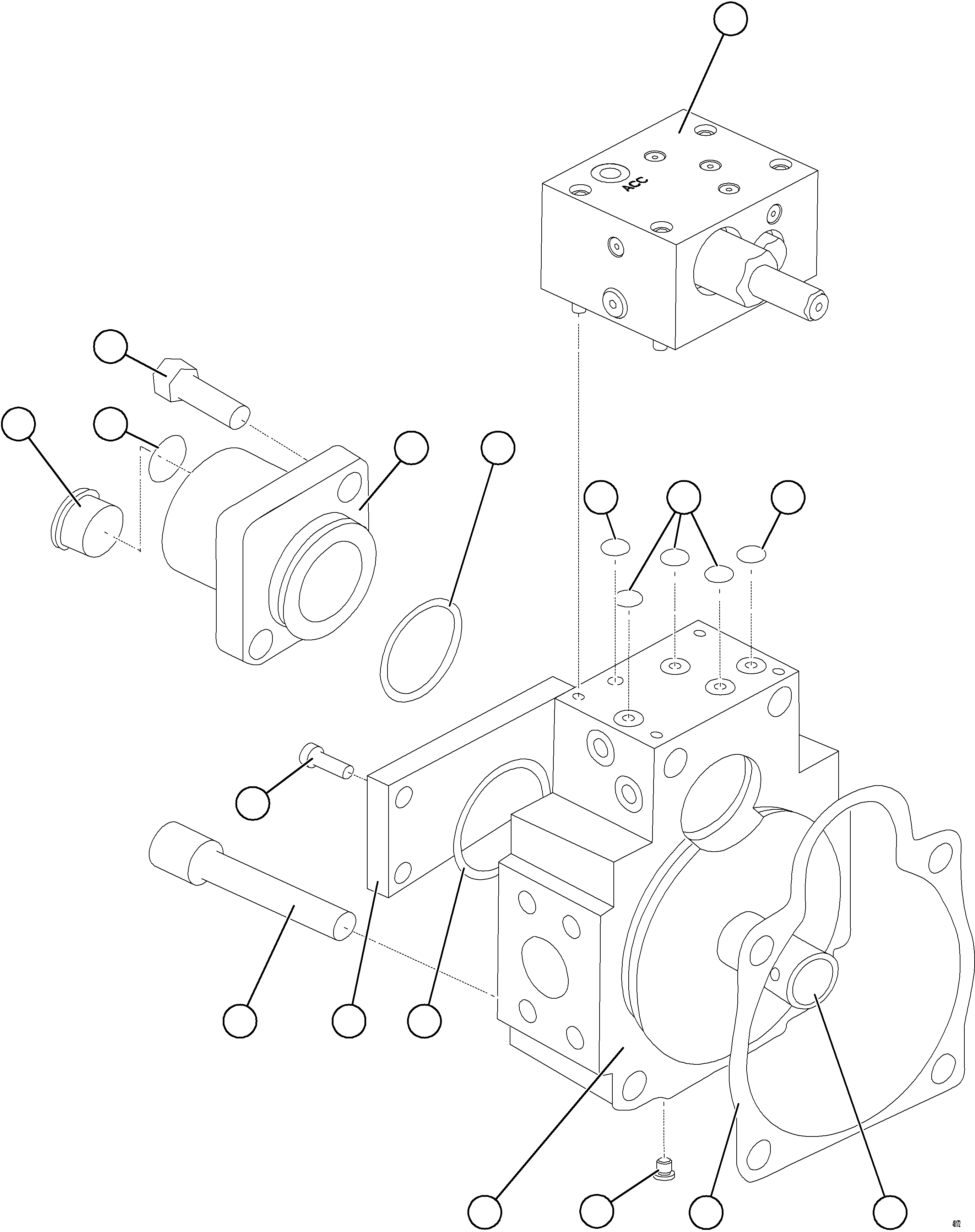 Komatsu parts book diagram for AFE84-R 730E-10 S/N A50056 - A50058  KSA: STEERING PUMP INSTALLATION    5/5