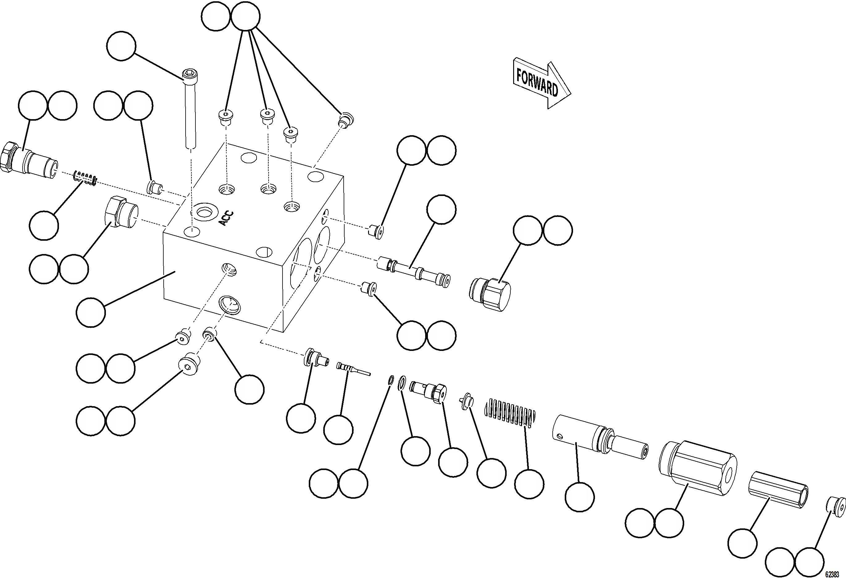 Komatsu parts book diagram for AFE84-R 730E-10 S/N A50056 - A50058  KSA: CONTROL ASSEMBLY