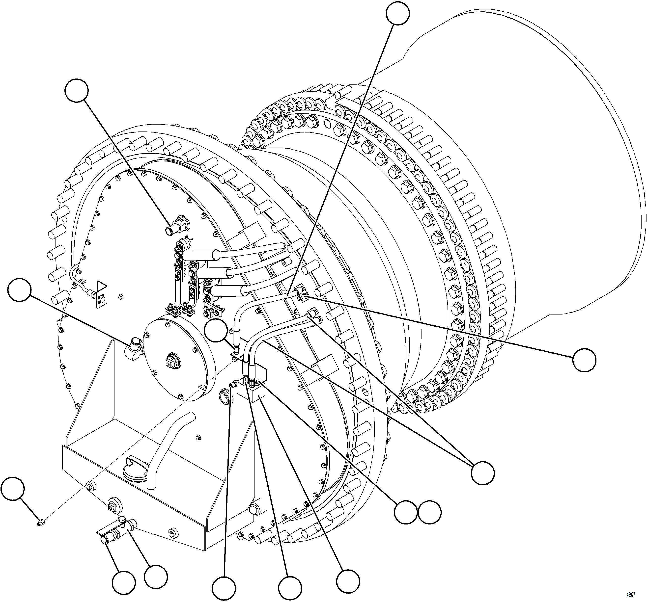 Komatsu parts book diagram for AFE84-R 730E-10 S/N A50056 - A50058  KSA: REAR BRAKE APPLY PIPING    1/3