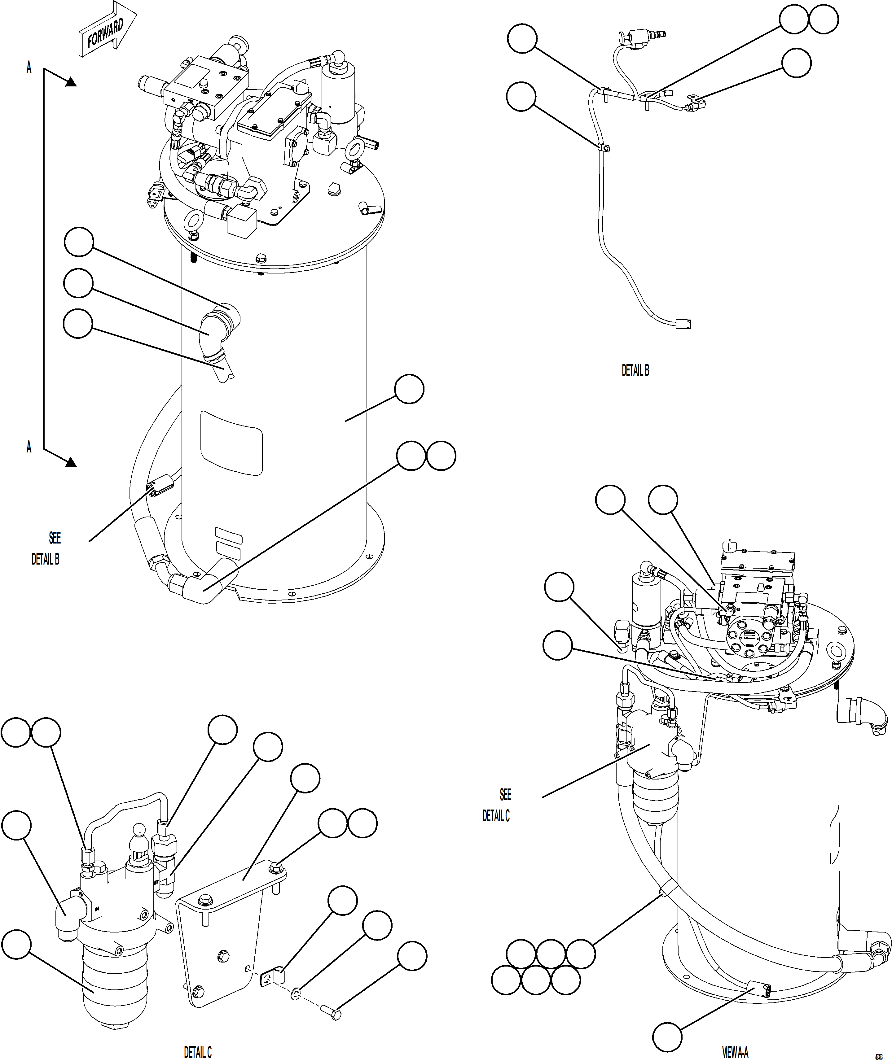 Komatsu parts book diagram for AFE84-R 730E-10 S/N A50056 - A50058  KSA: LUBRICATION PUMP SUB-ASSEMBLY