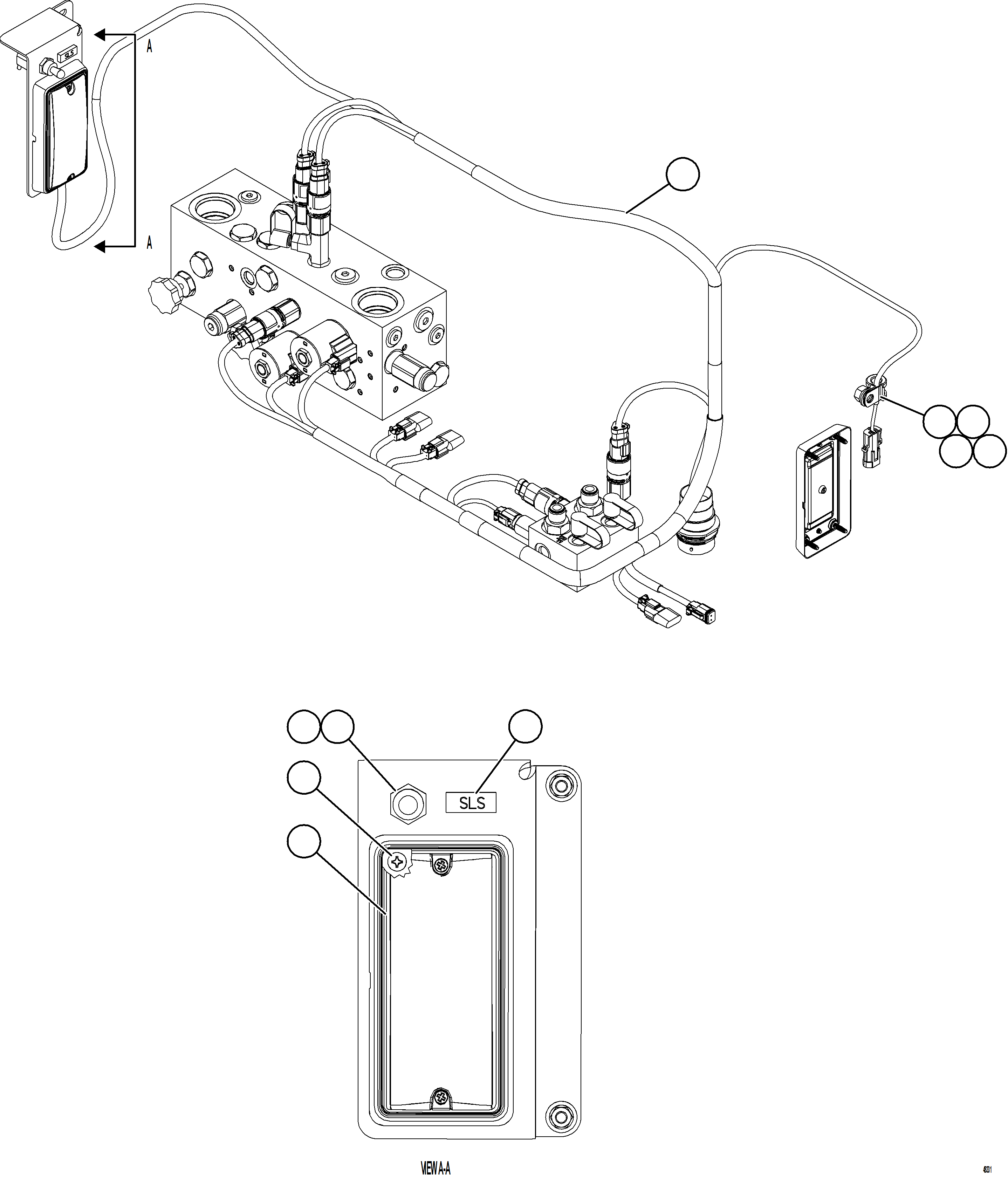 Komatsu parts book diagram for AFE84-T 730E-10 S/N A50061,A50064  KAL: HYDRAULIC BRAKE CABINET INTERNAL WIRING