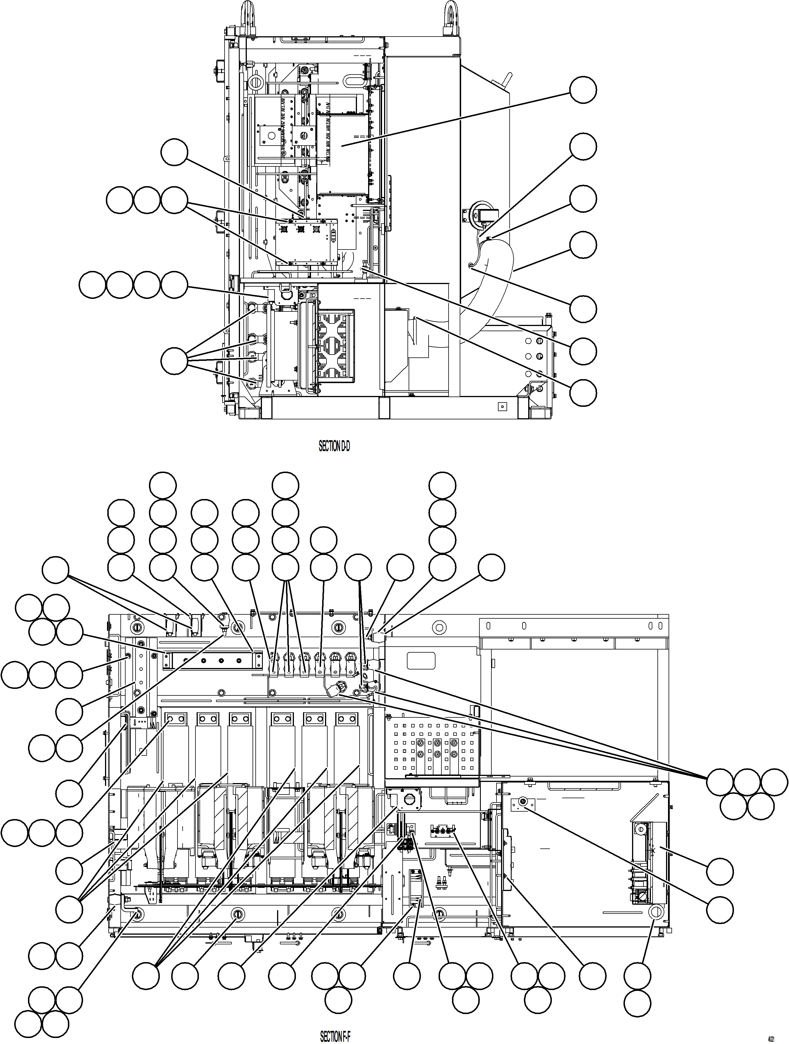 Komatsu parts book diagram for AFE84-T 730E-10 S/N A50061,A50064  KAL: CONTROL CABINET    4/13