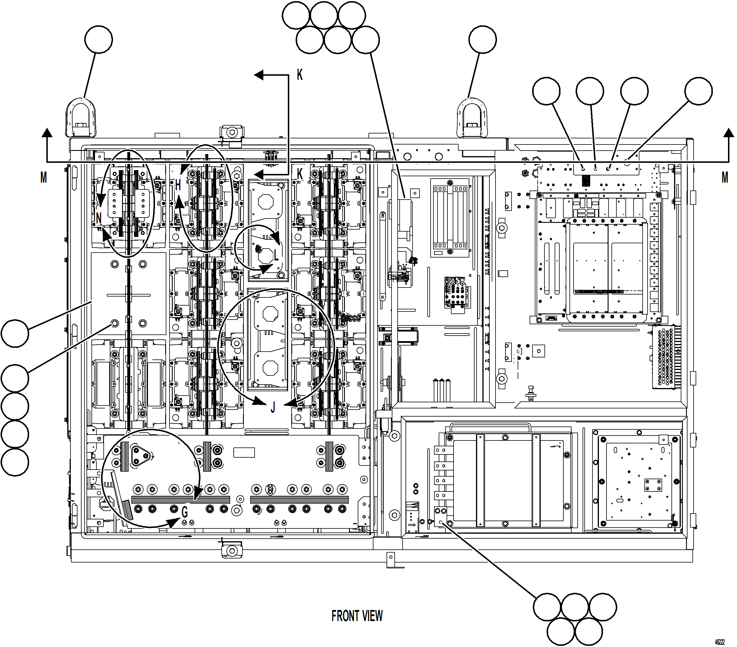Komatsu parts book diagram for AFE84-T 730E-10 S/N A50061,A50064  KAL: CONTROL CABINET    5/13