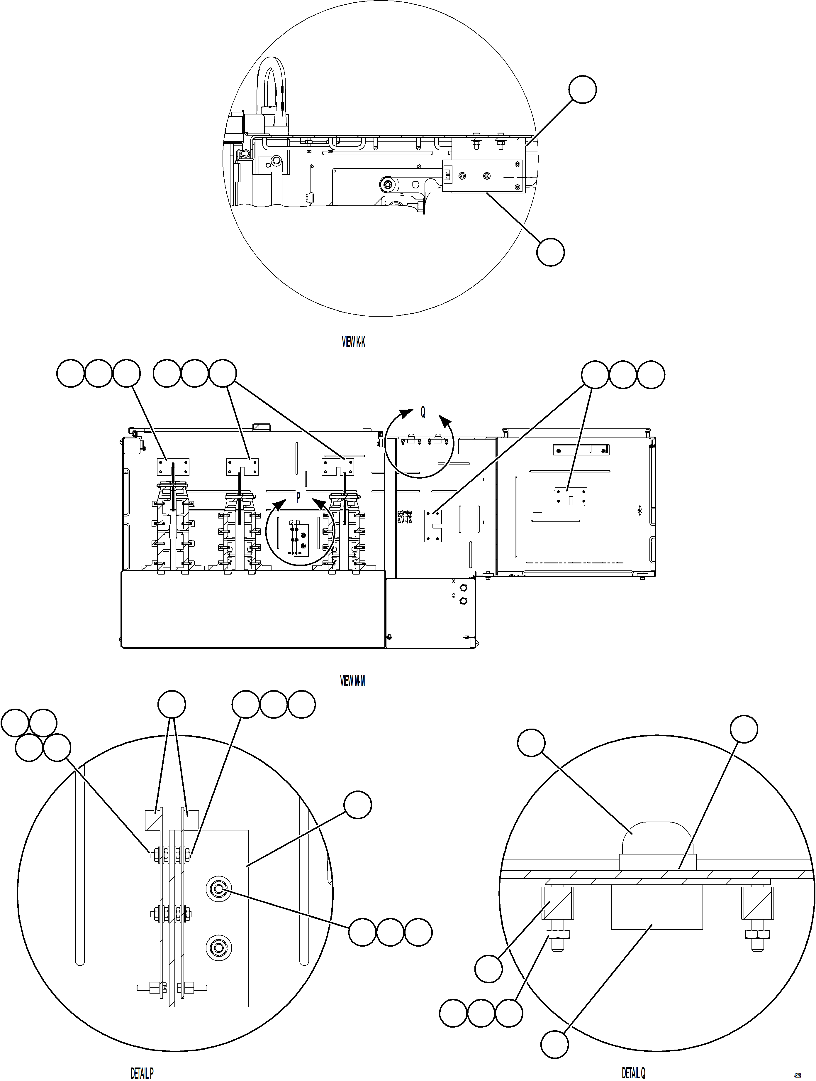 Komatsu parts book diagram for AFE84-T 730E-10 S/N A50061,A50064  KAL: CONTROL CABINET    7/13