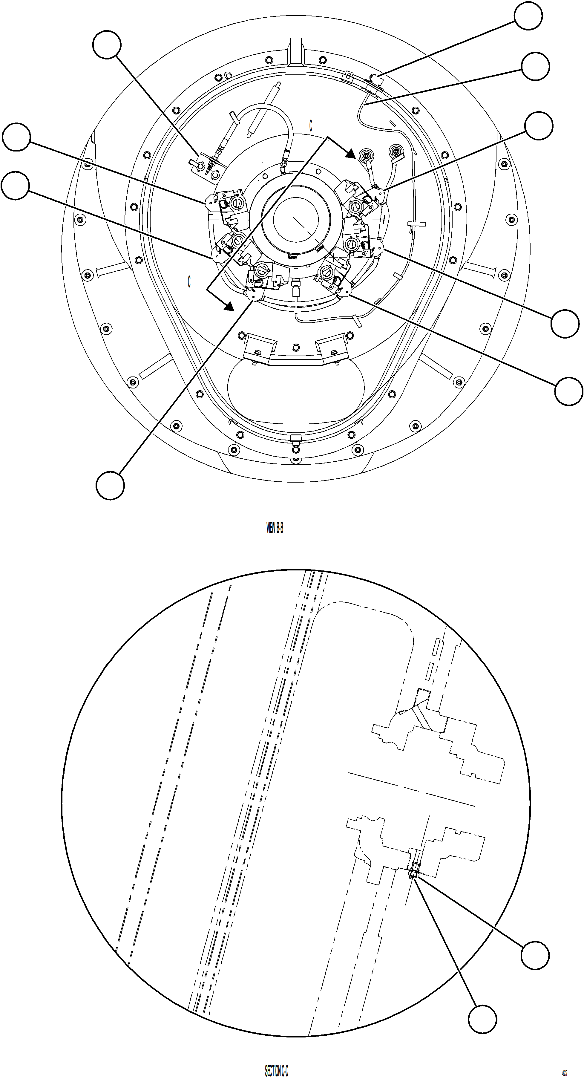 Komatsu parts book diagram for AFE84-T 730E-10 S/N A50061,A50064  KAL: ALTERNATOR FRAMEHEAD ASSEMBLY    1/3