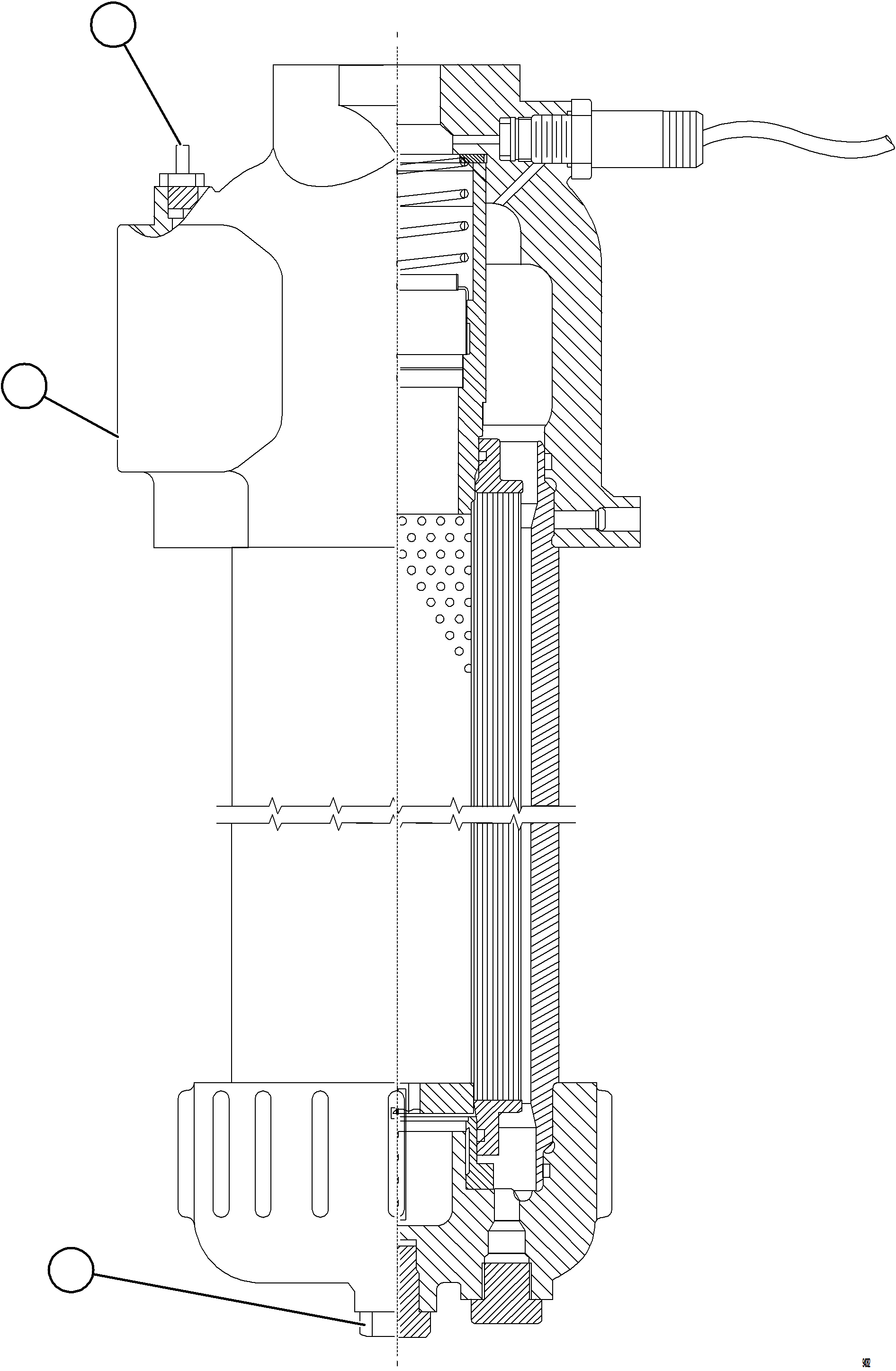 Komatsu parts book diagram for AFE84-T 730E-10 S/N A50061,A50064  KAL: HOIST FILTER ASSEMBLY