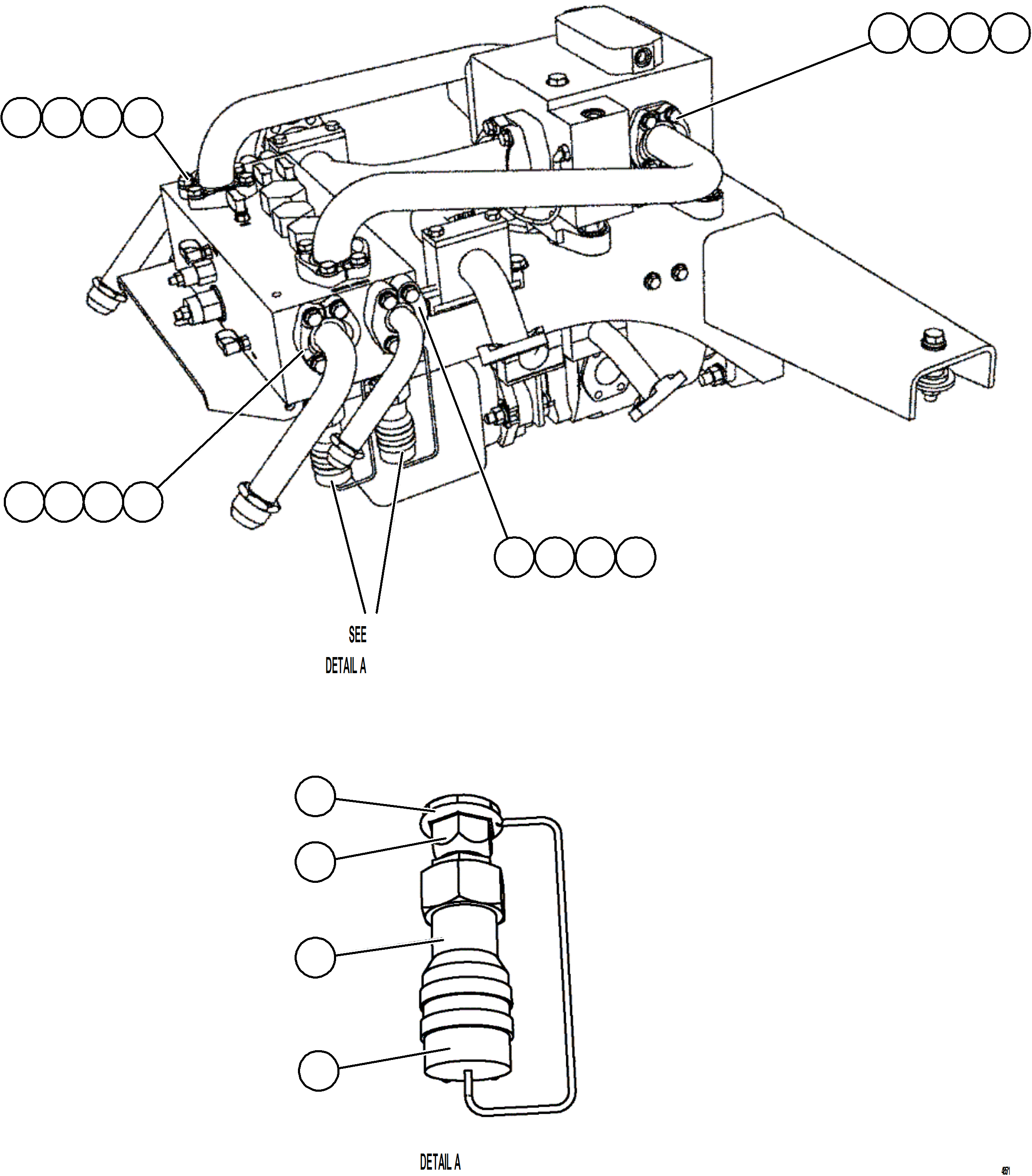 Komatsu parts book diagram for AFE84-T 730E-10 S/N A50061,A50064  KAL: HOIST VALVE & OVERCENTER VALVE INSTALLATION    2/3