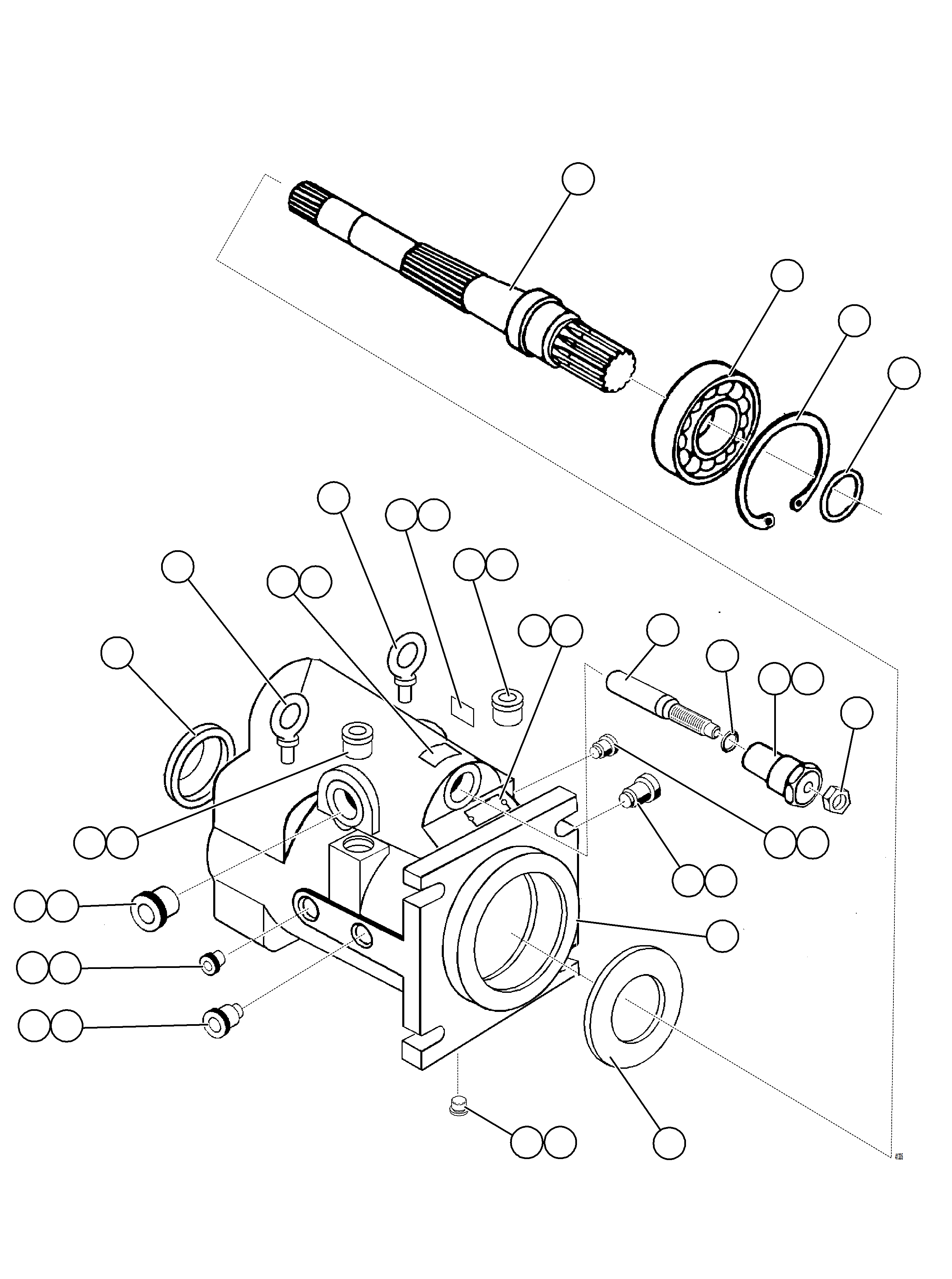 Komatsu parts book diagram for AFE84-T 730E-10 S/N A50061,A50064  KAL: STEERING PUMP INSTALLATION    3/5