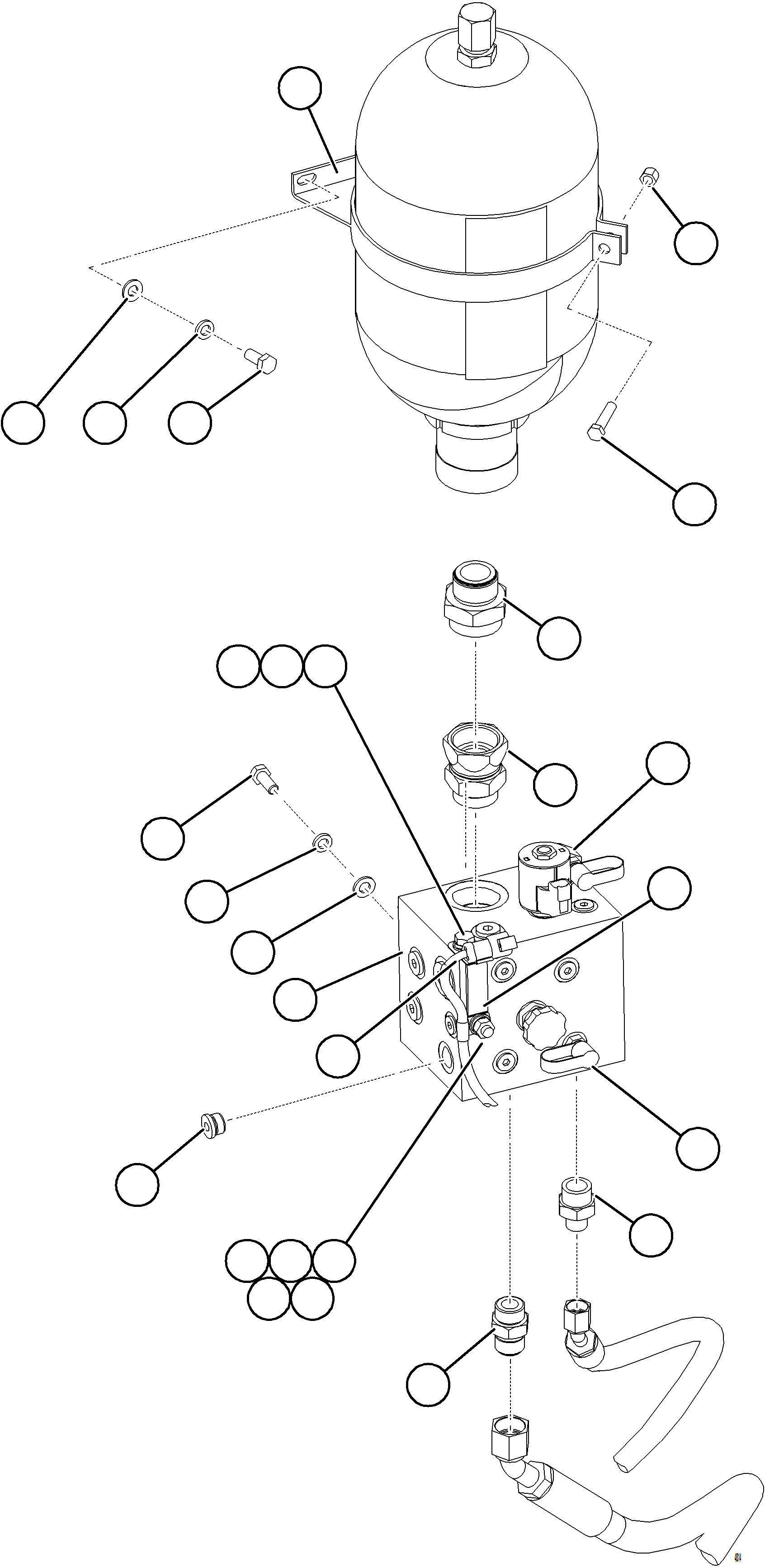 Komatsu parts book diagram for AFE84-T 730E-10 S/N A50061,A50064  KAL: AUXILIARY HYDRAULIC SYSTEM    2/2
