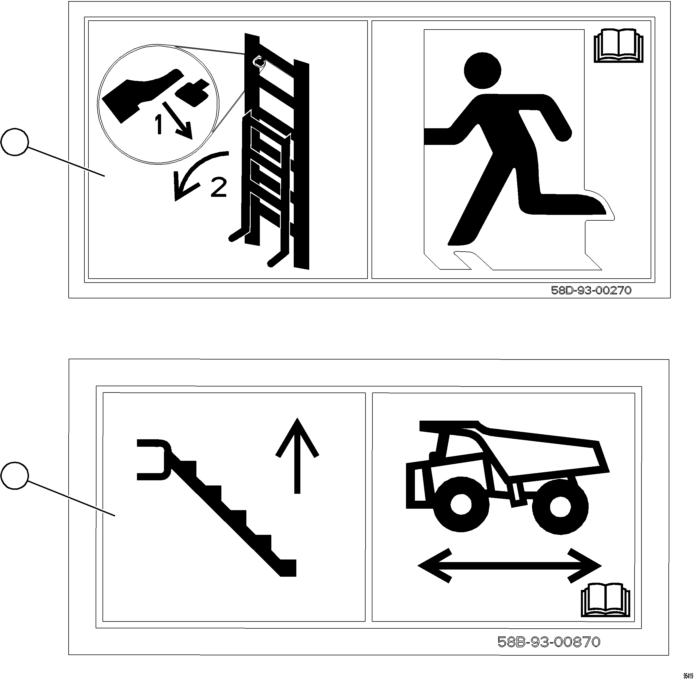 Komatsu parts book diagram for AFE84-T 730E-10 S/N A50061,A50064  KAL: SAFETY LABELS    7/7