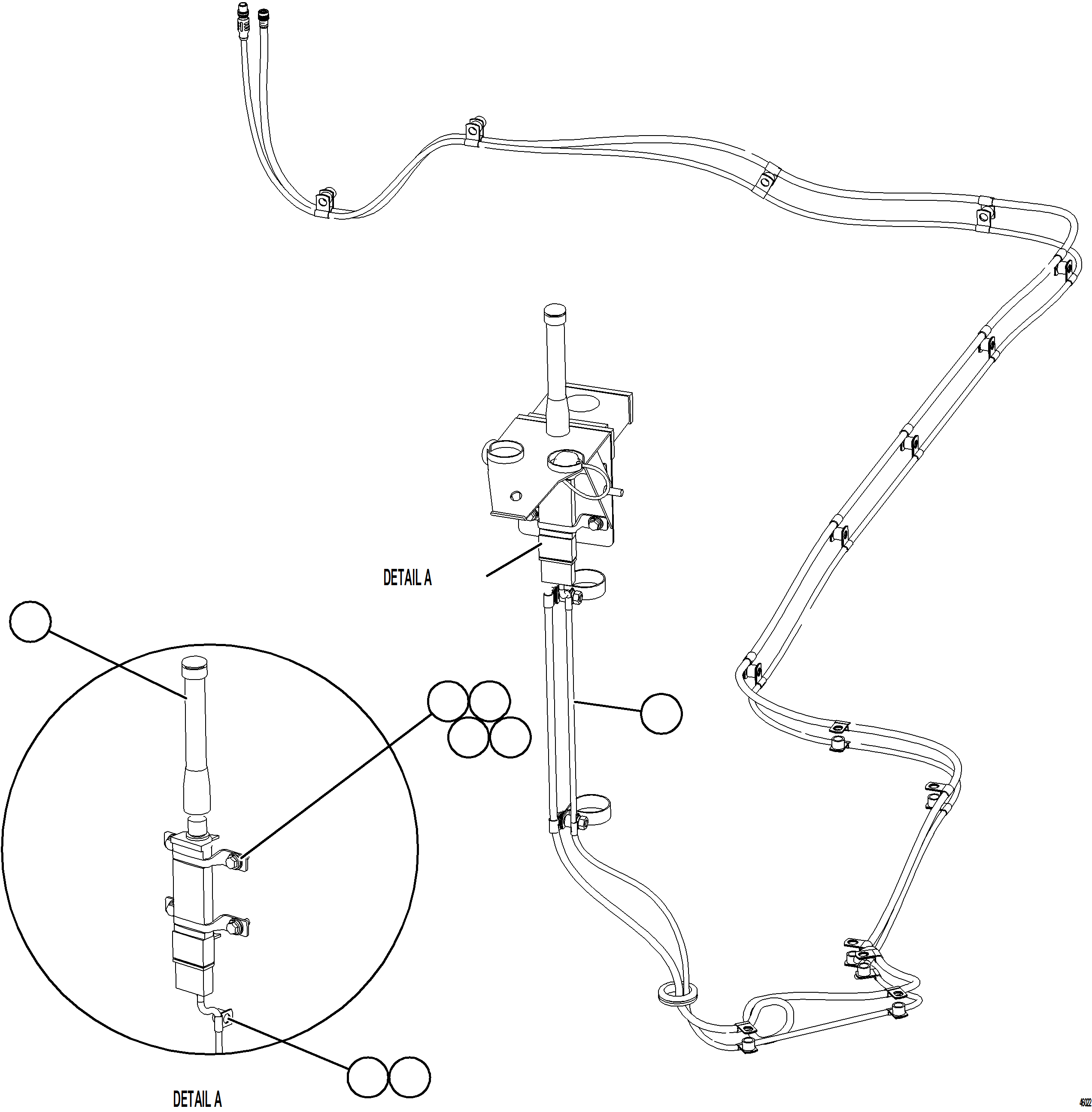 Komatsu parts book diagram for AFE84-T 730E-10 S/N A50061,A50064  KAL: KWB WIRELESS RADIO & ANTENNA INSTALLATION