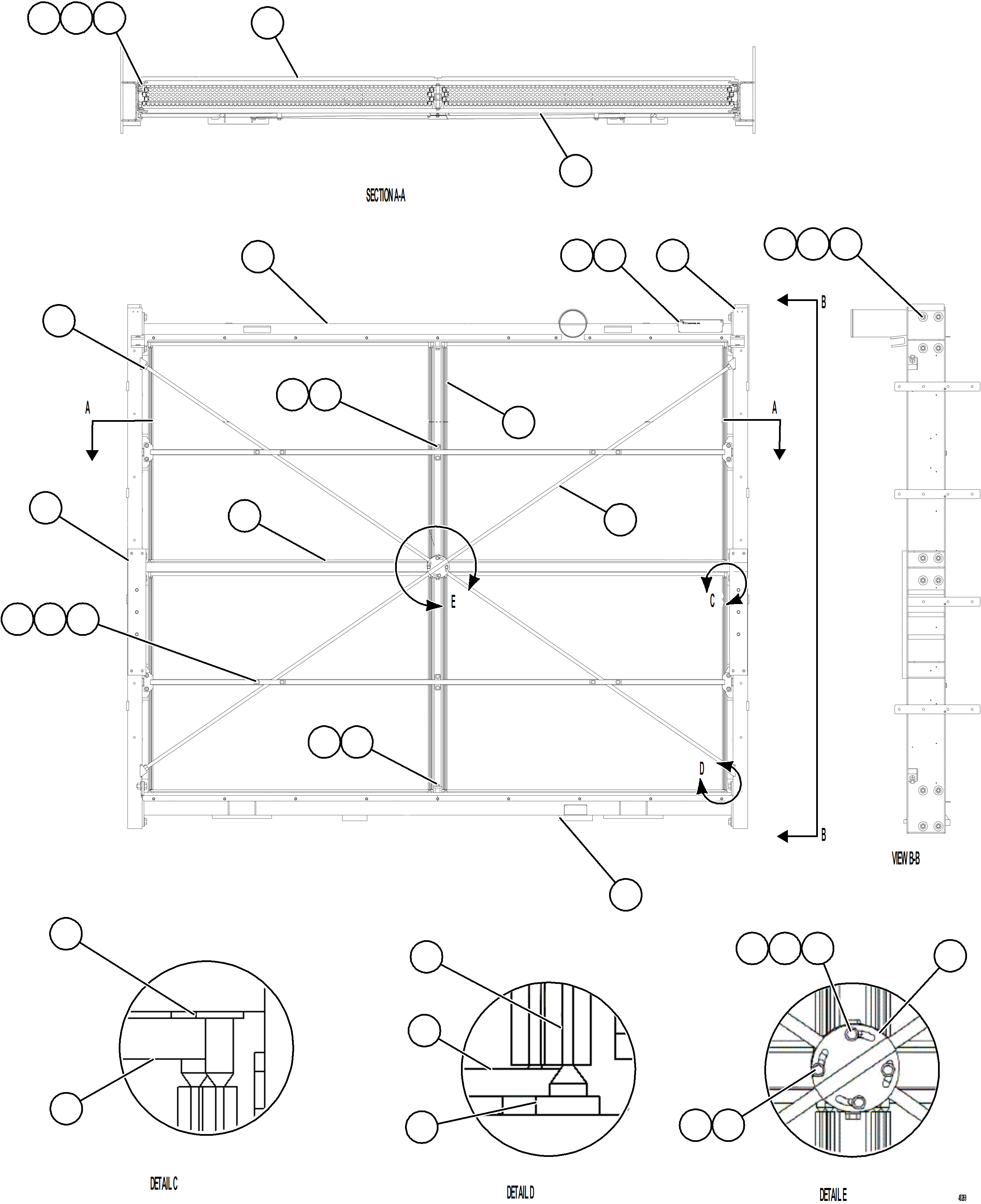 Komatsu parts book diagram for AFE92-A 980E-5SE S/N A60001 - A60010  KMMP: HIGH TEMPERATURE CORE    58B-03-50700