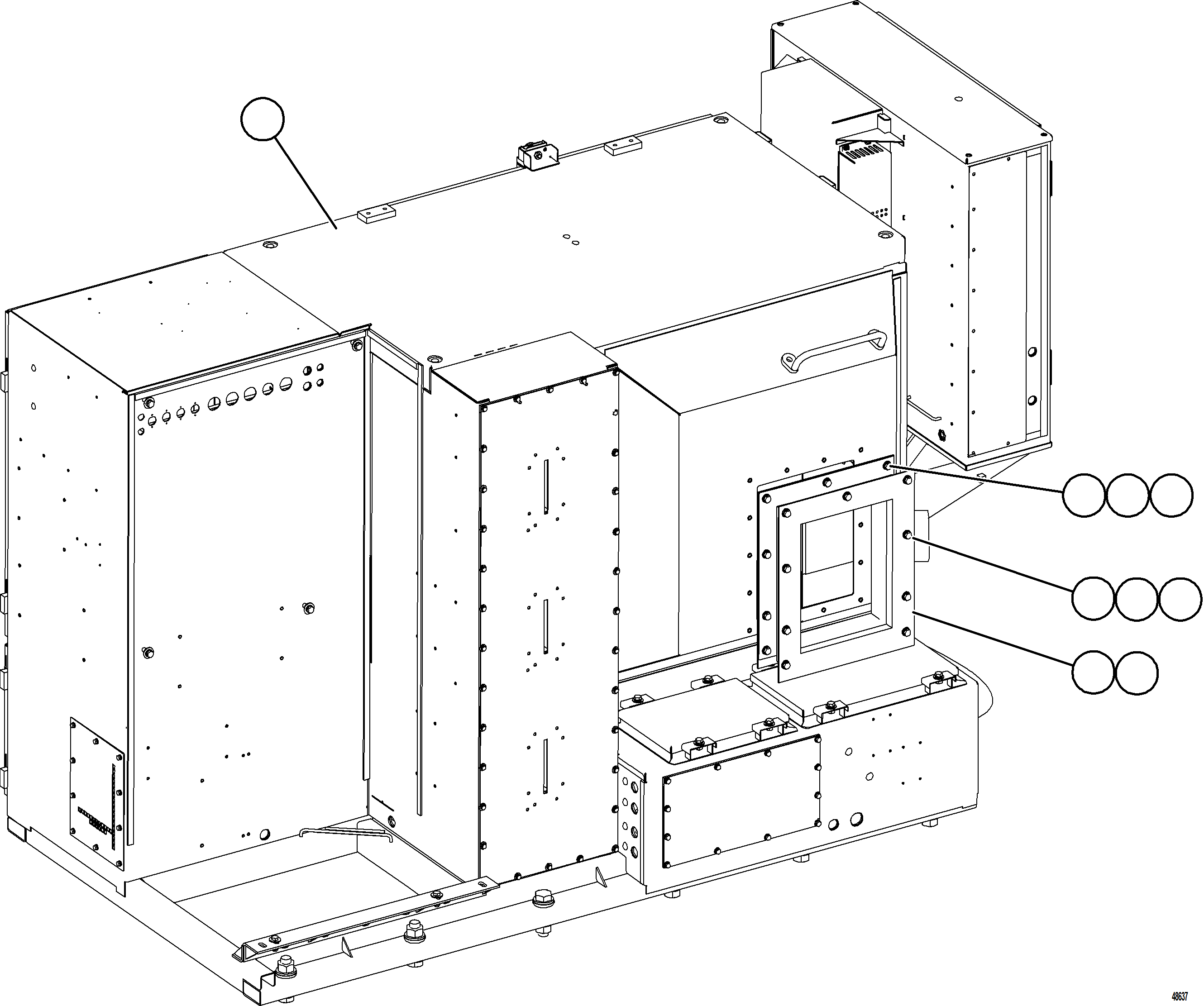 Komatsu parts book diagram for AFE92-A 980E-5SE S/N A60001 - A60010  KMMP: CONTROL CABINET INSTALLATION    2/2