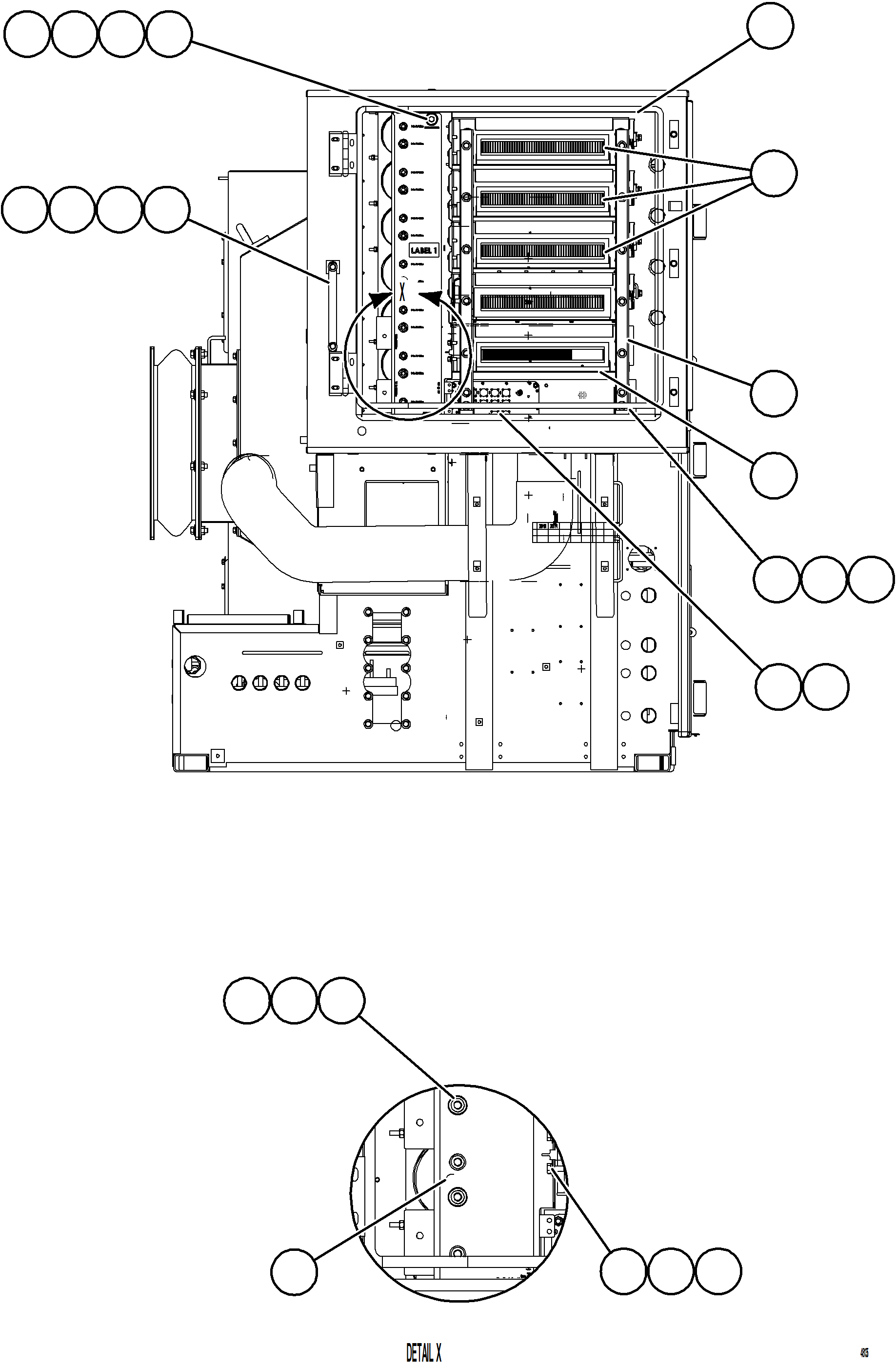 Komatsu parts book diagram for AFE92-A 980E-5SE S/N A60001 - A60010  KMMP: CONTROL CABINET    5/16    58B-01-00390