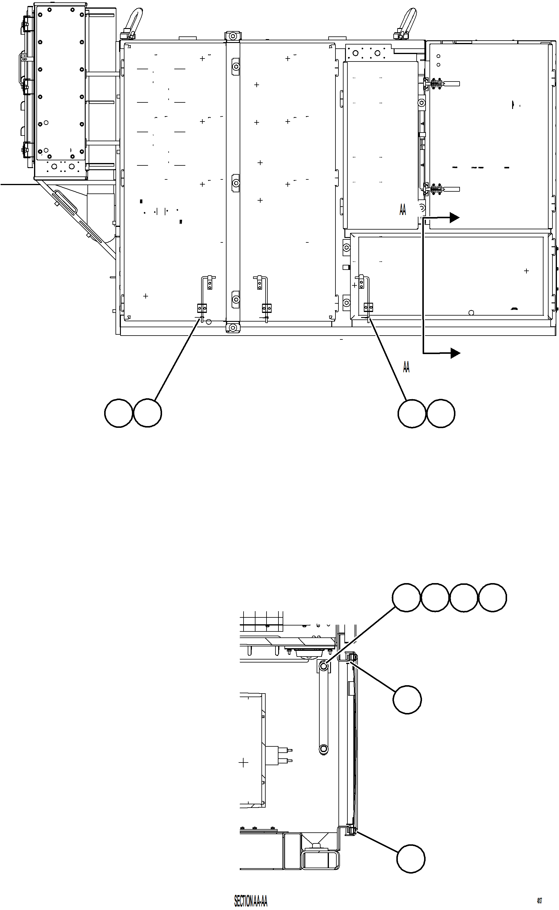 Komatsu parts book diagram for AFE92-A 980E-5SE S/N A60001 - A60010  KMMP: CONTROL CABINET    7/16    58B-01-00390