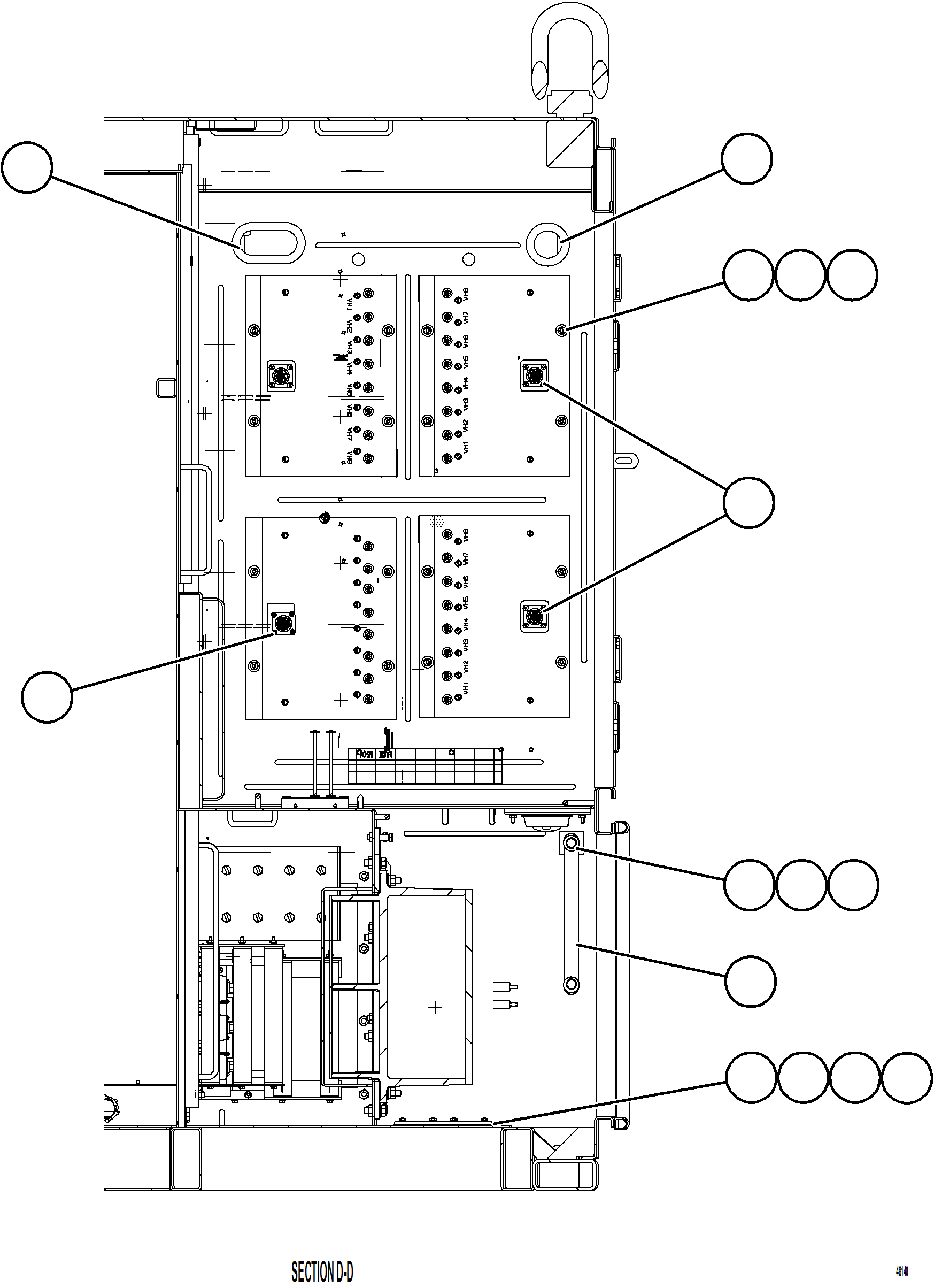 Komatsu parts book diagram for AFE92-A 980E-5SE S/N A60001 - A60010  KMMP: CONTROL CABINET    10/16    58B-01-00390