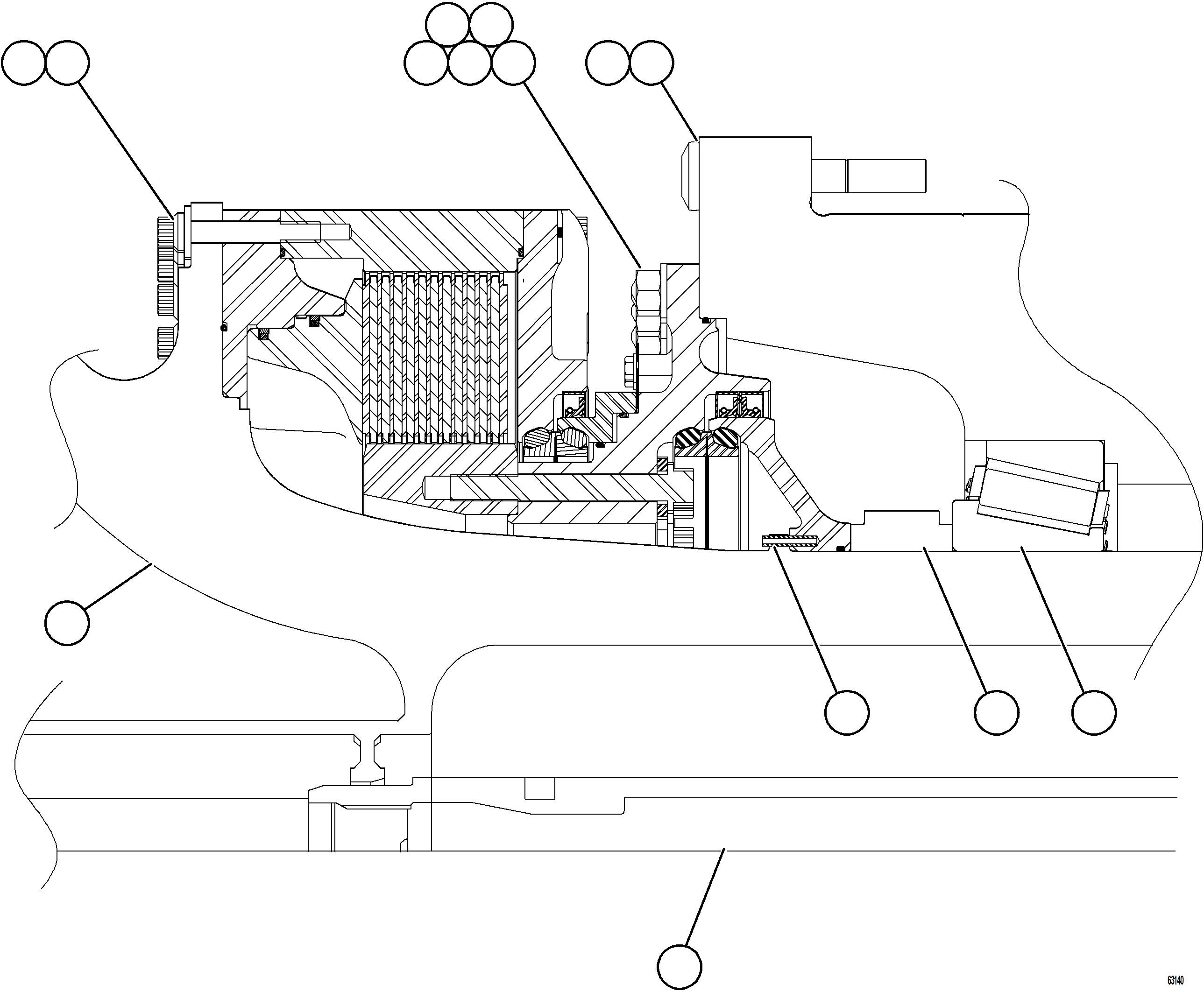 Komatsu parts book diagram for AFE92-A 980E-5SE S/N A60001 - A60010  KMMP: TRANSMISSION    1/2