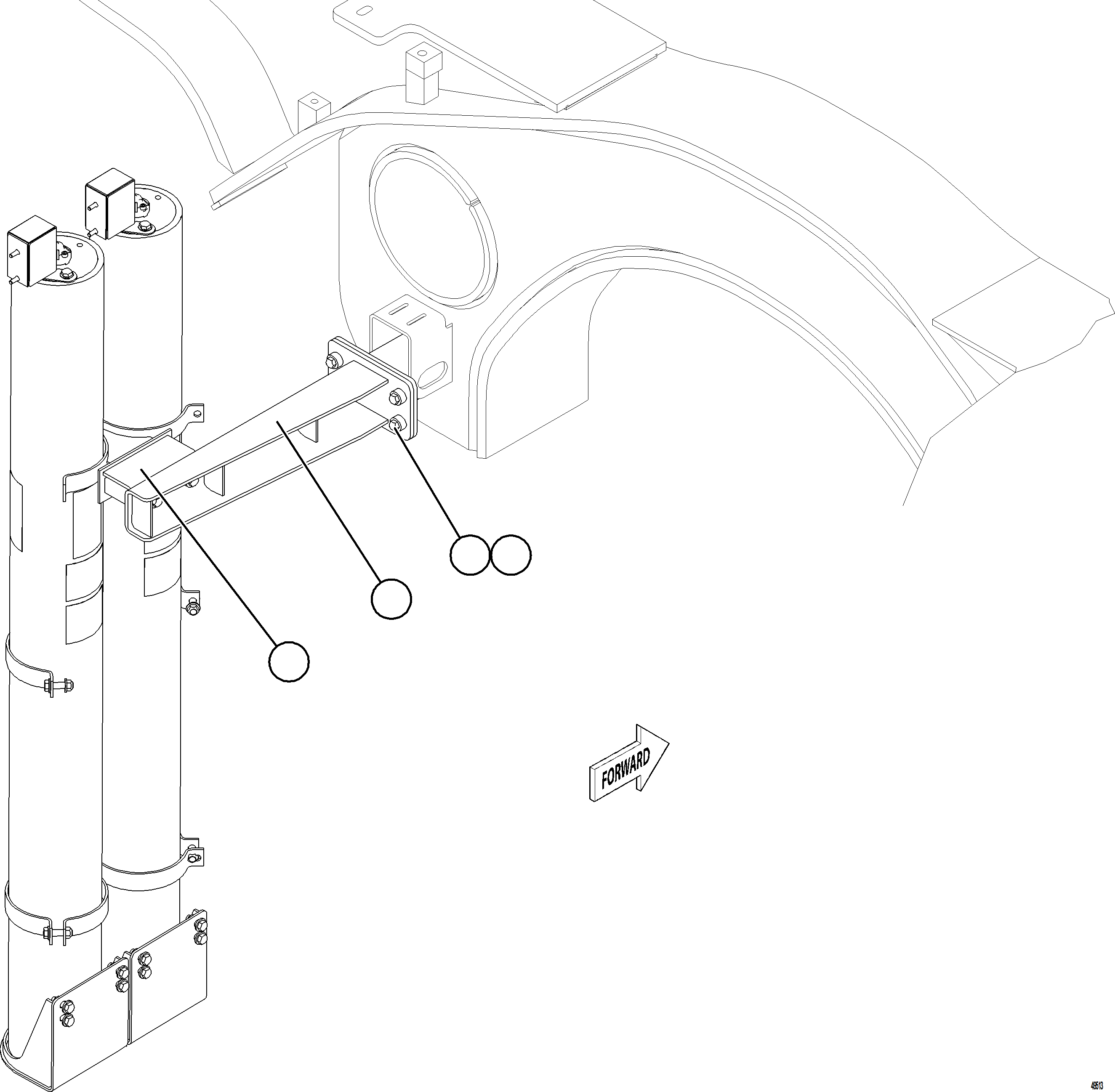 Komatsu parts book diagram for AFE92-A 980E-5SE S/N A60001 - A60010  KMMP: STEERING ACCUMULATOR INSTALLATION    2/2