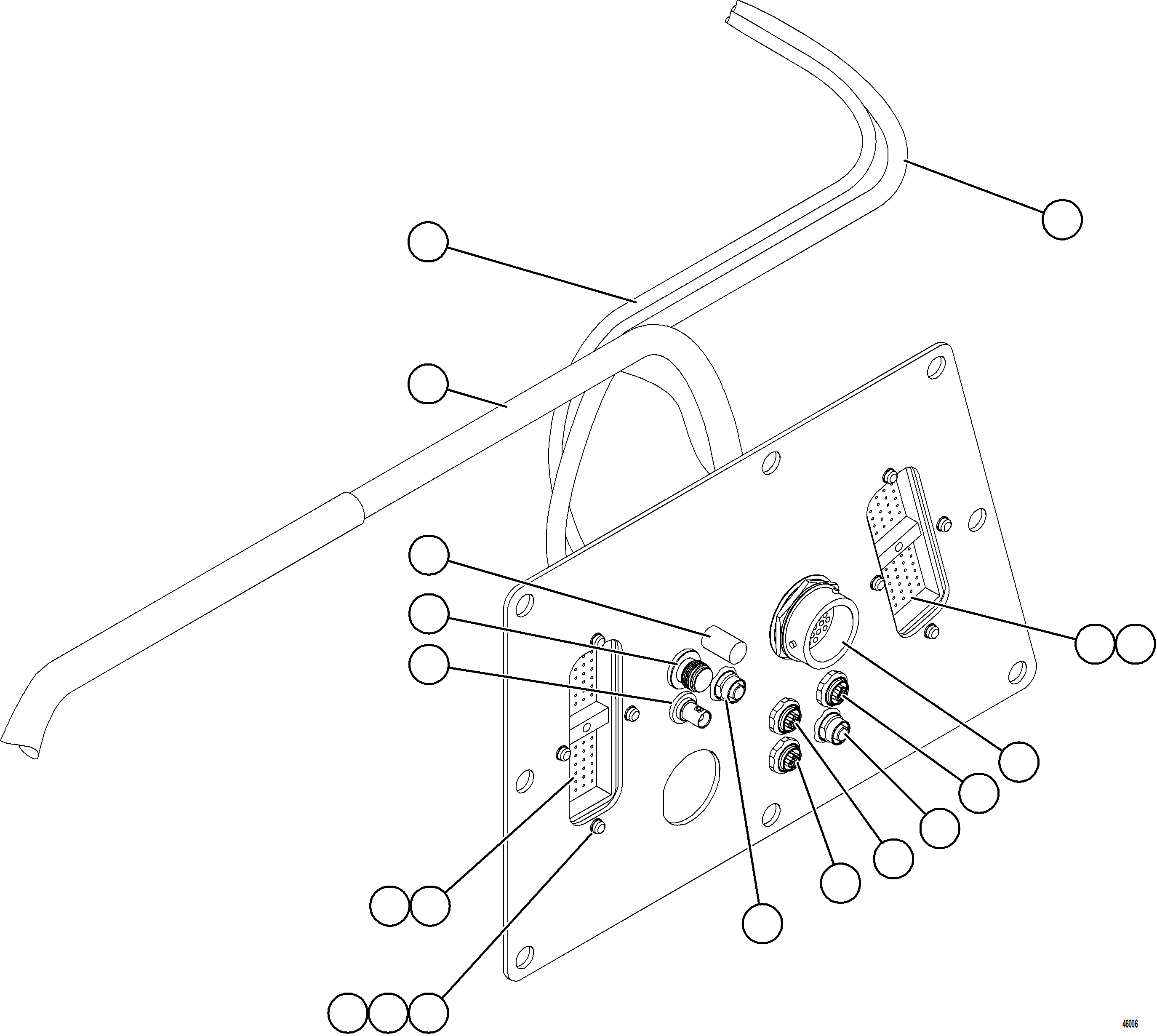 Komatsu parts book diagram for AFE92-A 980E-5SE S/N A60001 - A60010  KMMP: CAB EXTERNAL WIRING CONNECTOR PLATE