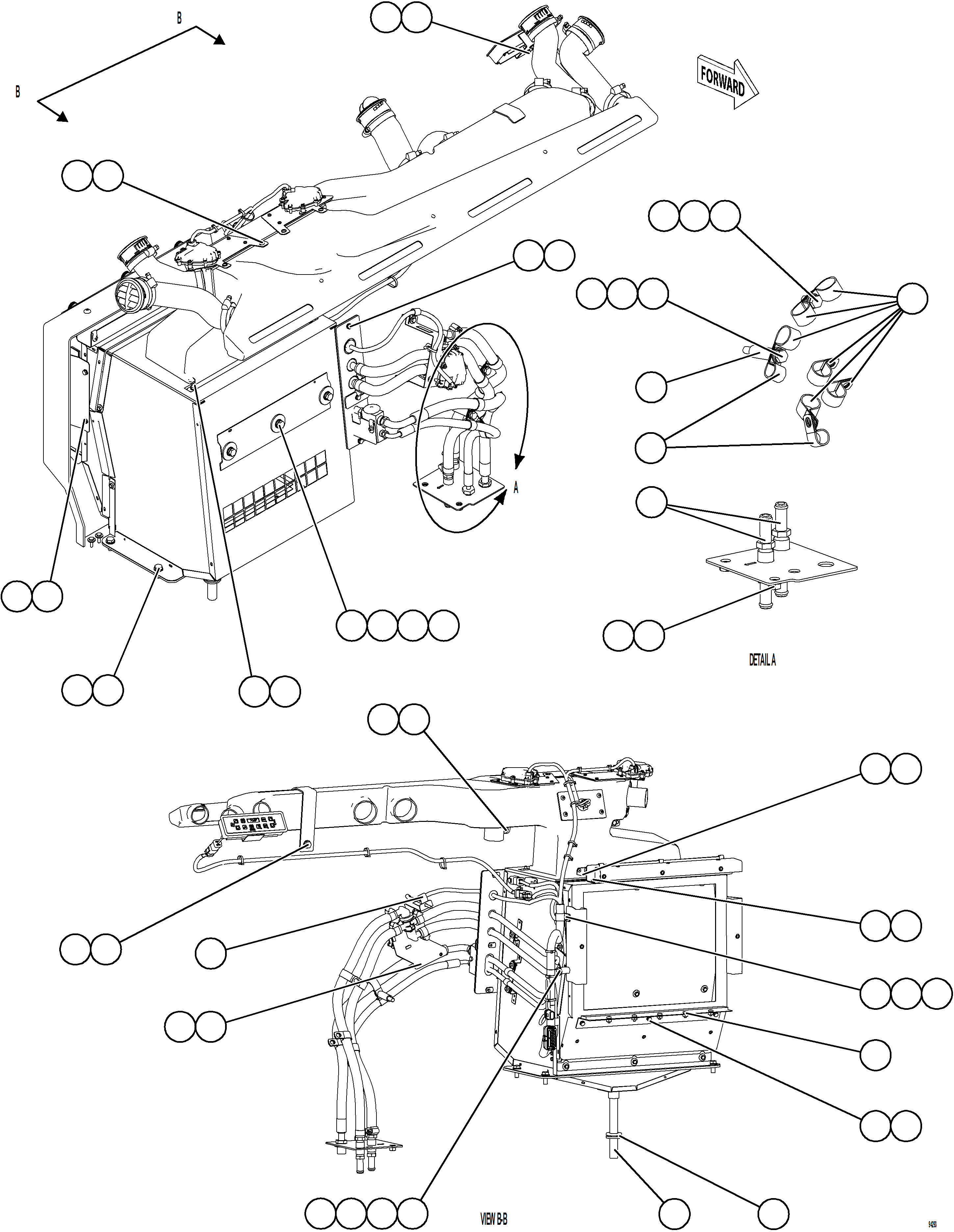 Komatsu parts book diagram for AFE92-A 980E-5SE S/N A60001 - A60010  KMMP: HVAC INSTALLATION    2/2