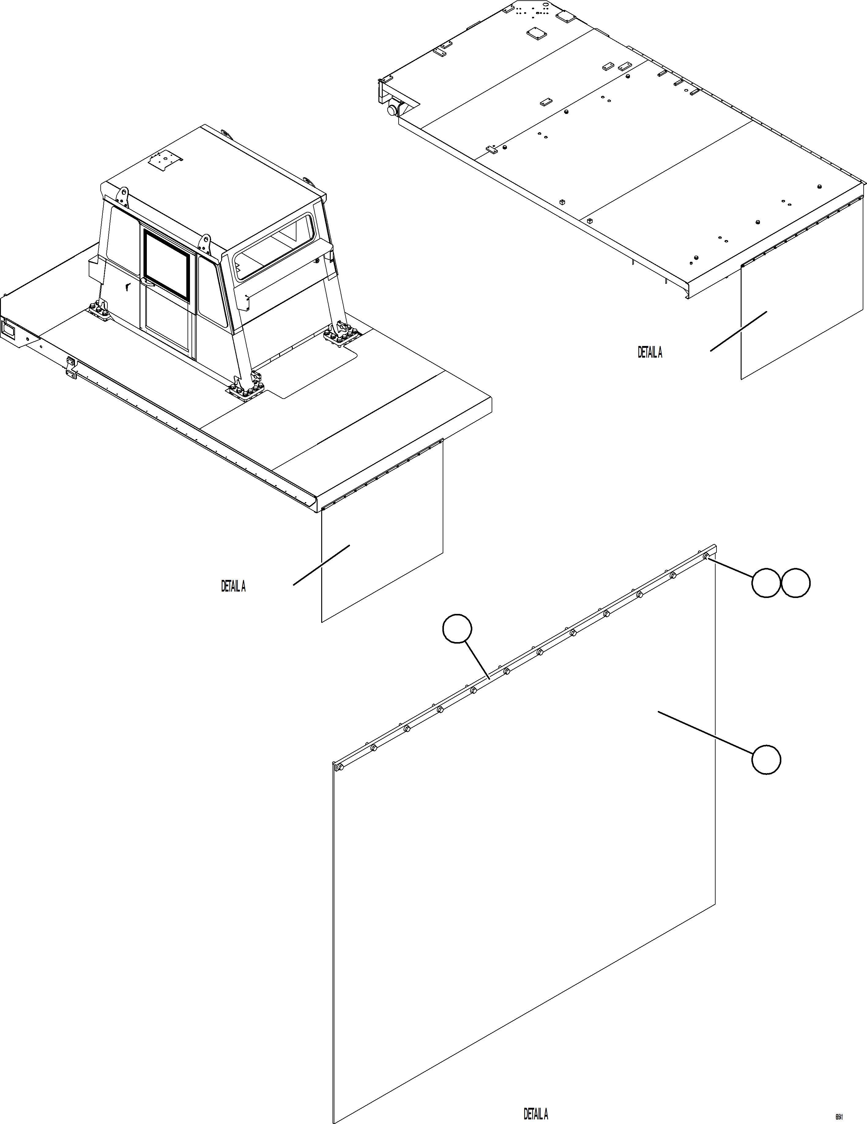 Komatsu parts book diagram for AFE92-A 980E-5SE S/N A60001 - A60010  KMMP: DECK MUD FLAPS    2/3
