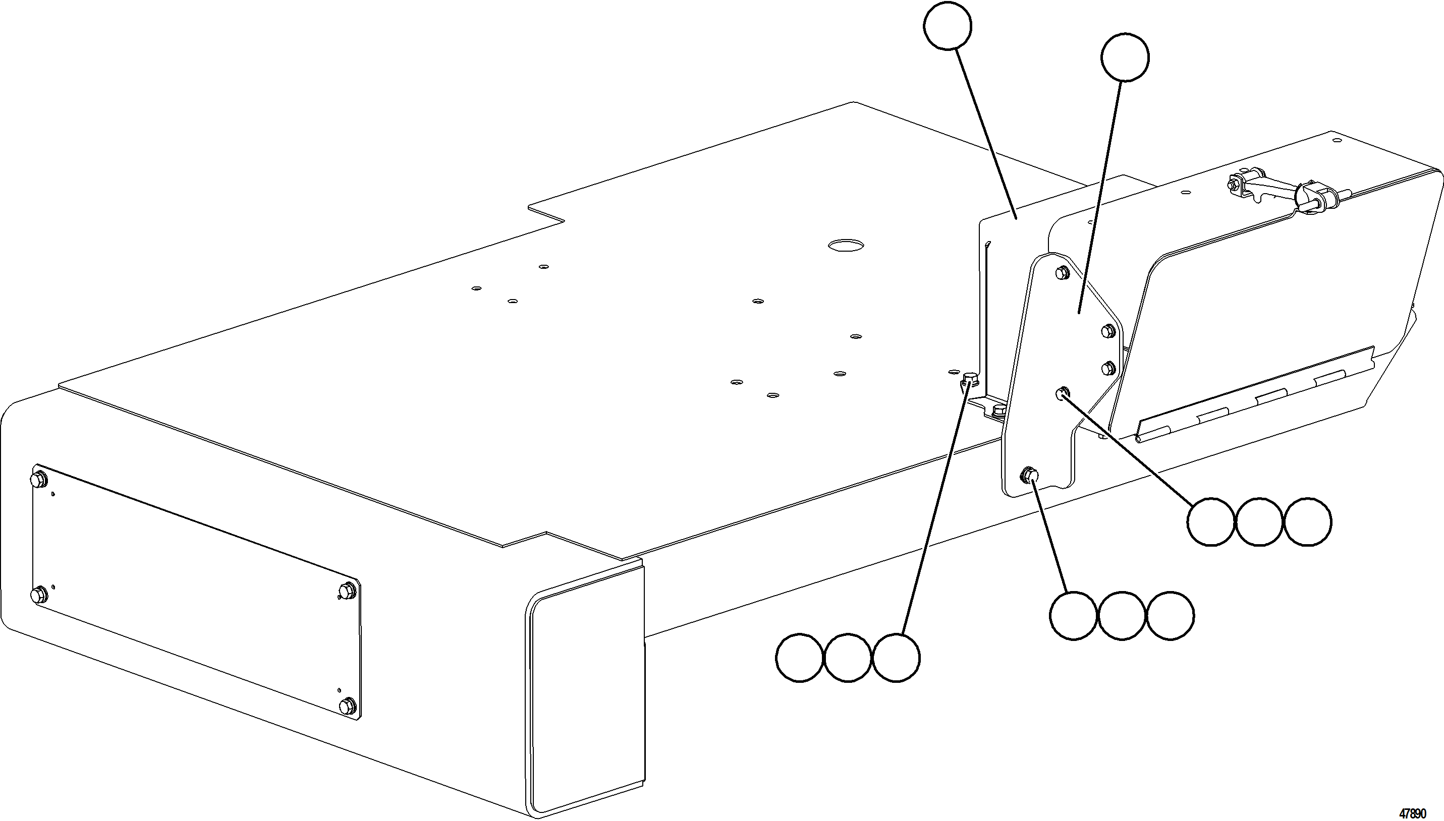Komatsu parts book diagram for AFE92-A 980E-5SE S/N A60001 - A60010  KMMP: ISOLATION BOX WIRING COVERS
