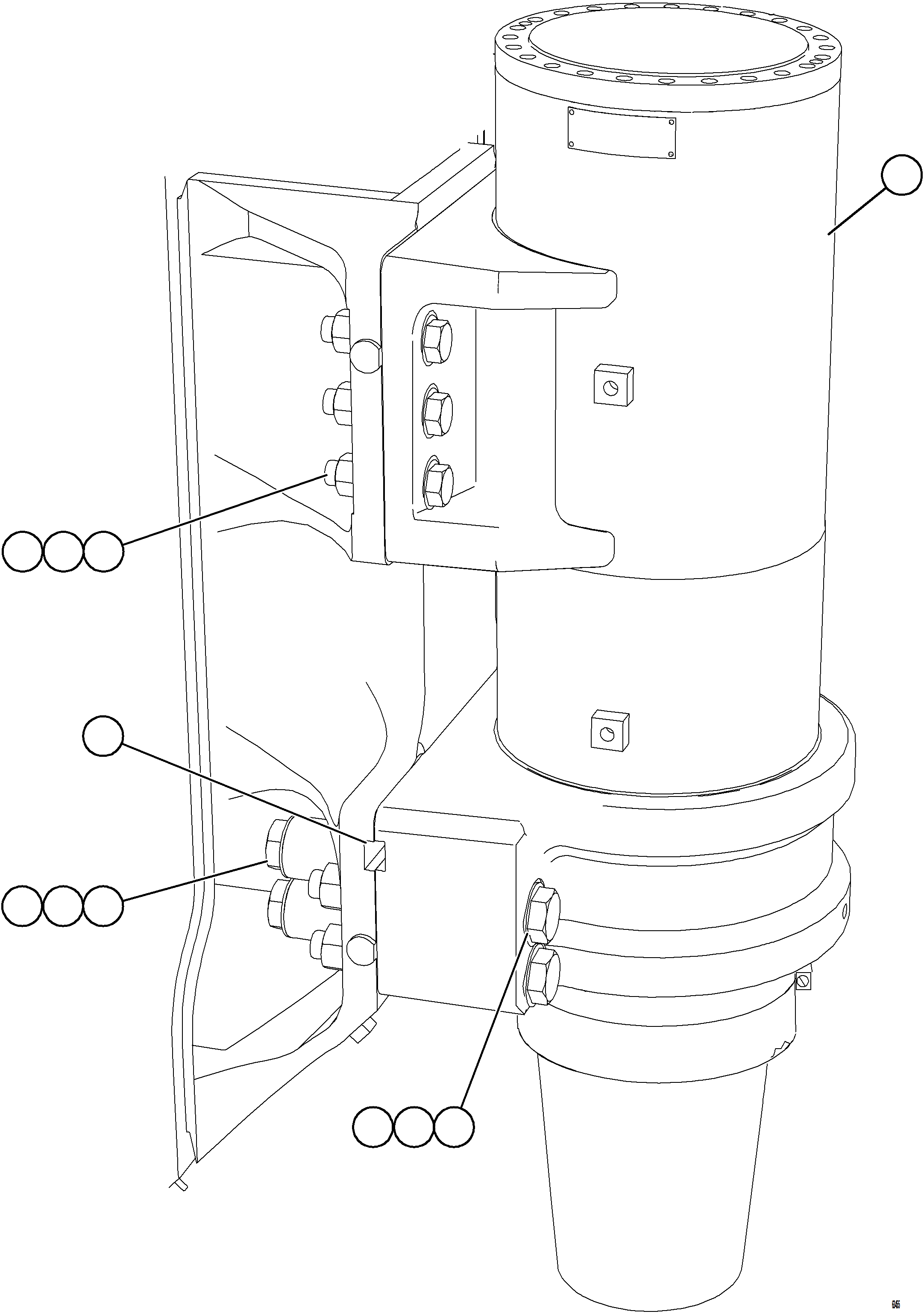 Komatsu parts book diagram for AFE92-A 980E-5SE S/N A60001 - A60010  KMMP: FRONT SUSPENSION INSTALLATION - FRAME