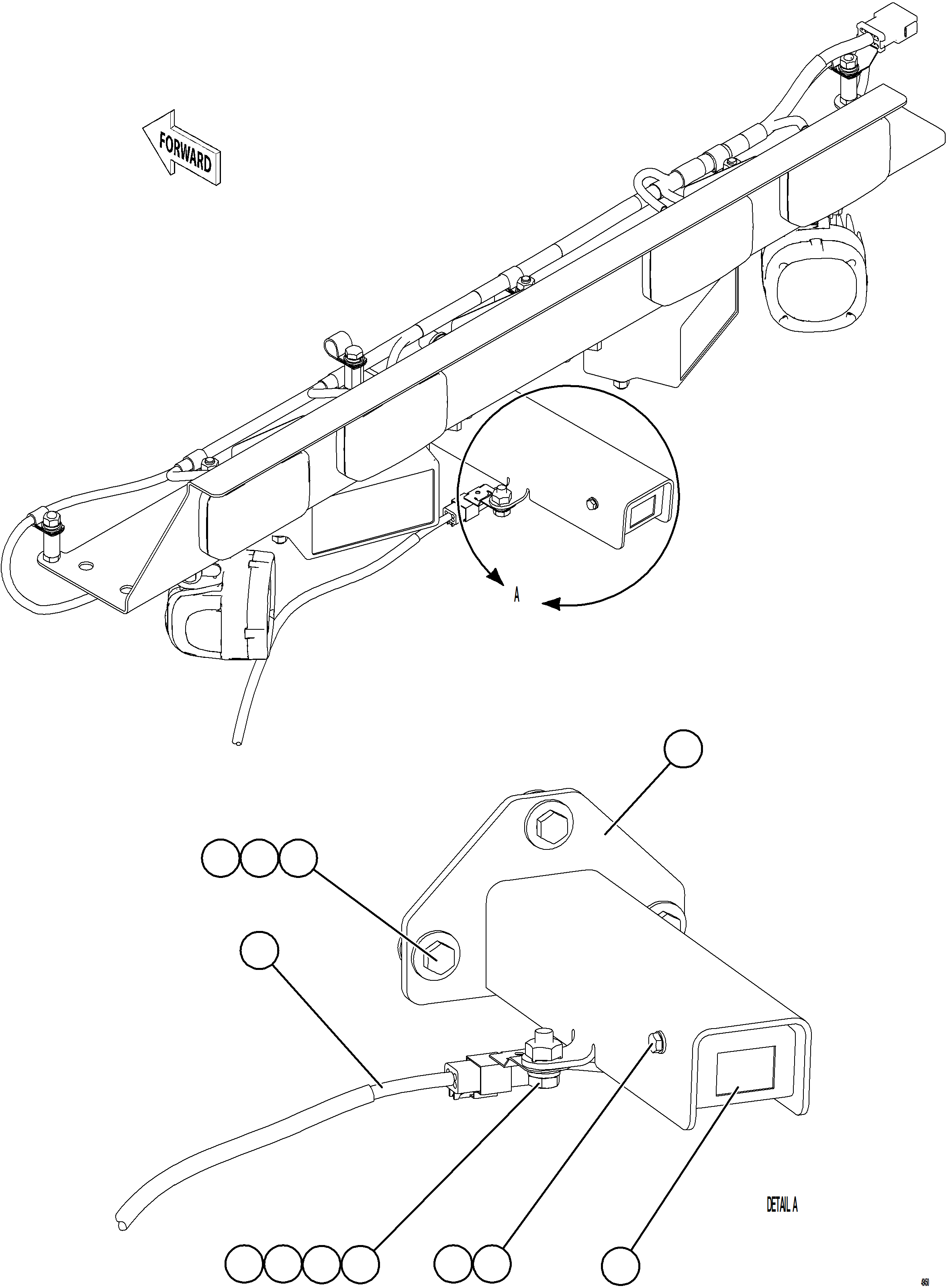 Komatsu parts book diagram for AFE92-A 980E-5SE S/N A60001 - A60010  KMMP: KOMVISION CAMERA INSTALLATION - REAR