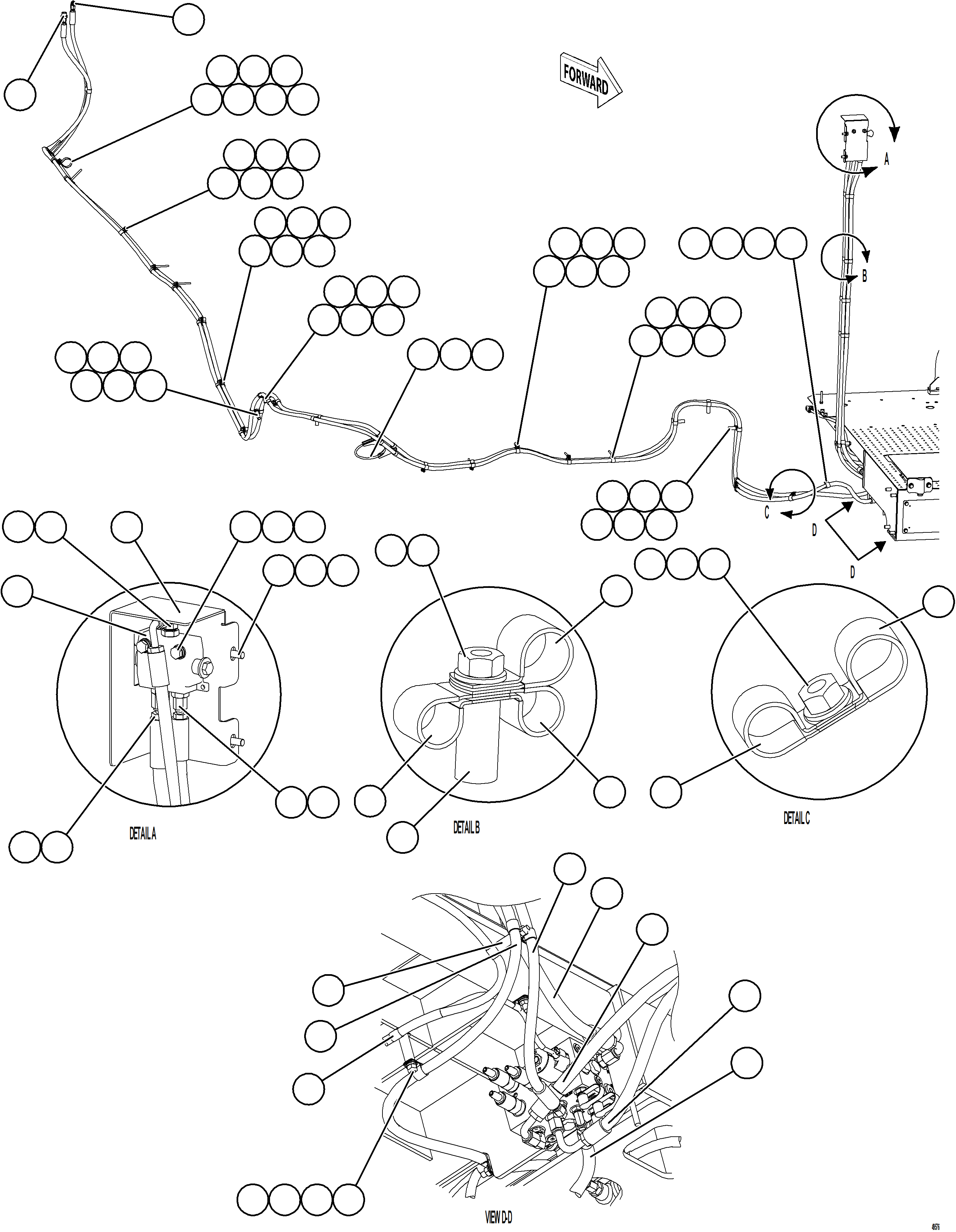 Komatsu parts book diagram for AFE92-A 980E-5SE S/N A60001 - A60010  KMMP: RETRACTABLE LADDER HYDRAULICS