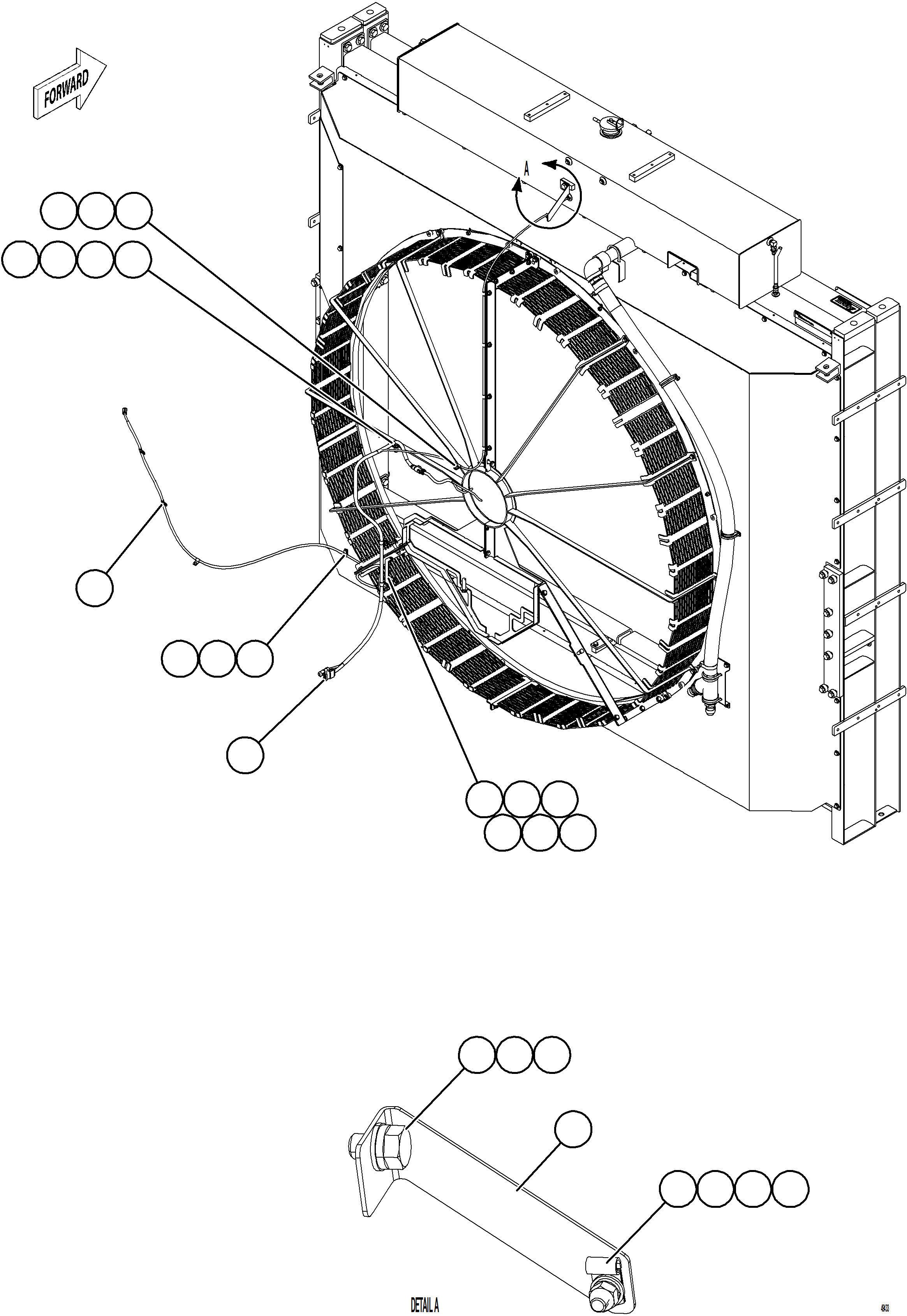Komatsu parts book diagram for AFE92-D 980E-5SE S/N A60019  KMMP: RADIATOR PIPING    4/4
