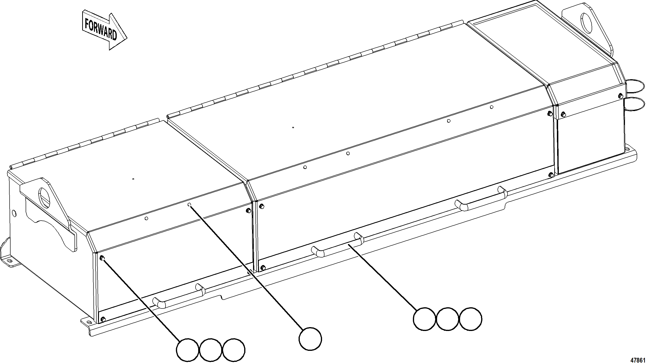 Komatsu parts book diagram for AFE92-D 980E-5SE S/N A60019  KMMP: BATTERY BOX ASSEMBLY    1/7