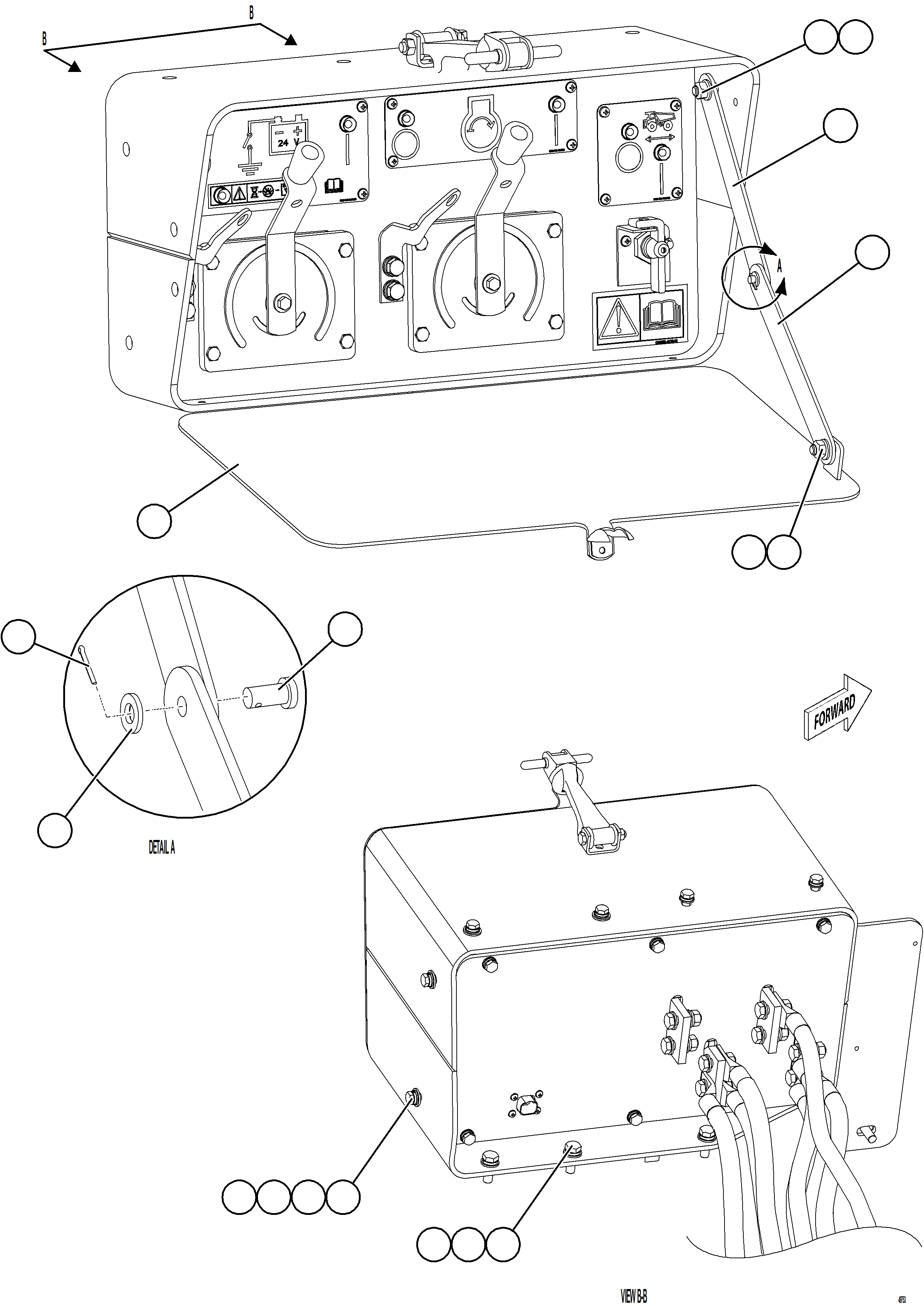 Komatsu parts book diagram for AFE92-D 980E-5SE S/N A60019  KMMP: ISOLATION BOX INSTALLATION