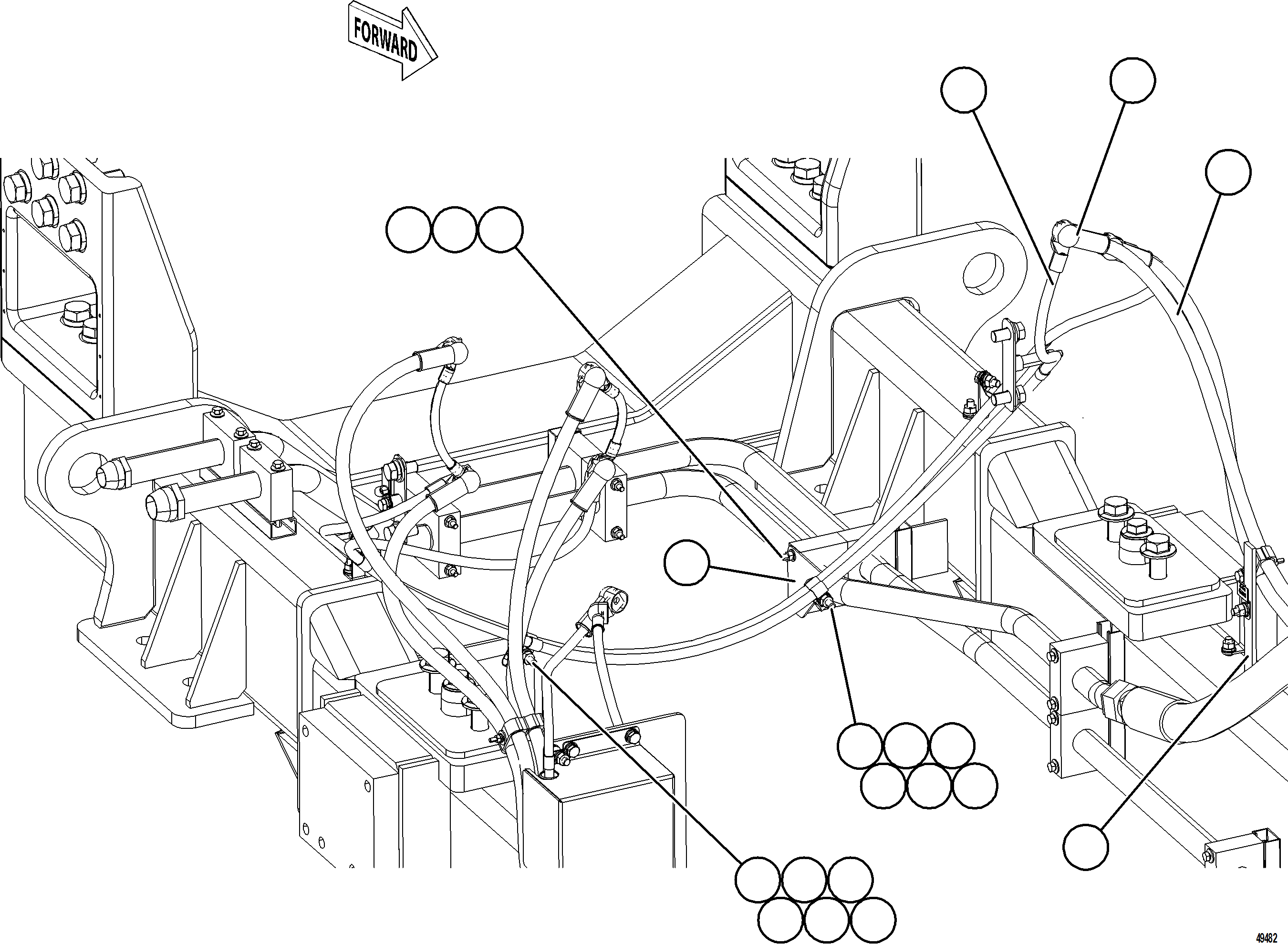 Komatsu parts book diagram for AFE92-D 980E-5SE S/N A60019  KMMP: CRANKING MOTOR WIRING    2/2