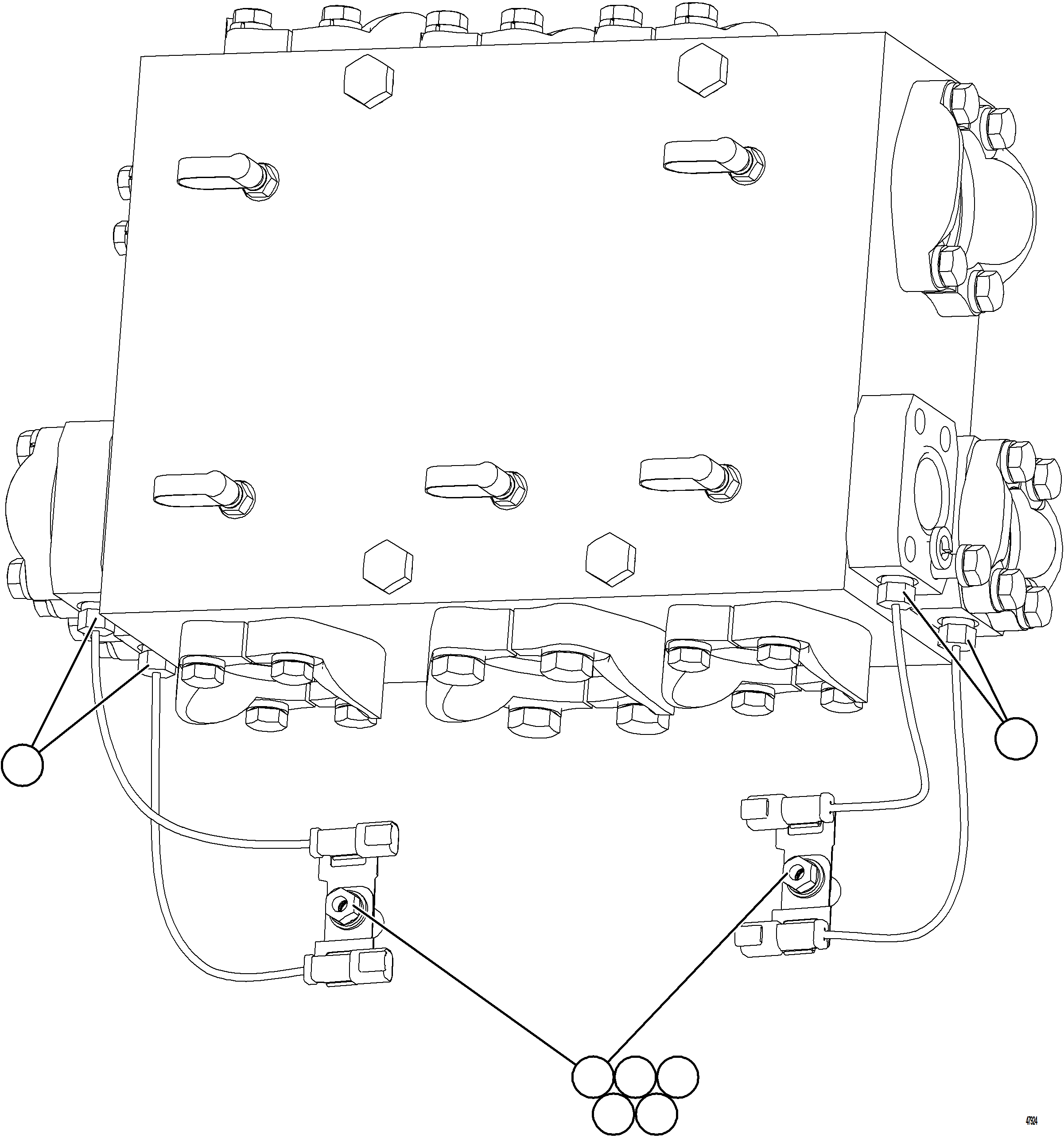 Komatsu parts book diagram for AFE92-D 980E-5SE S/N A60019  KMMP: BRAKE COOLING OIL TEMPERATURE SENSORS