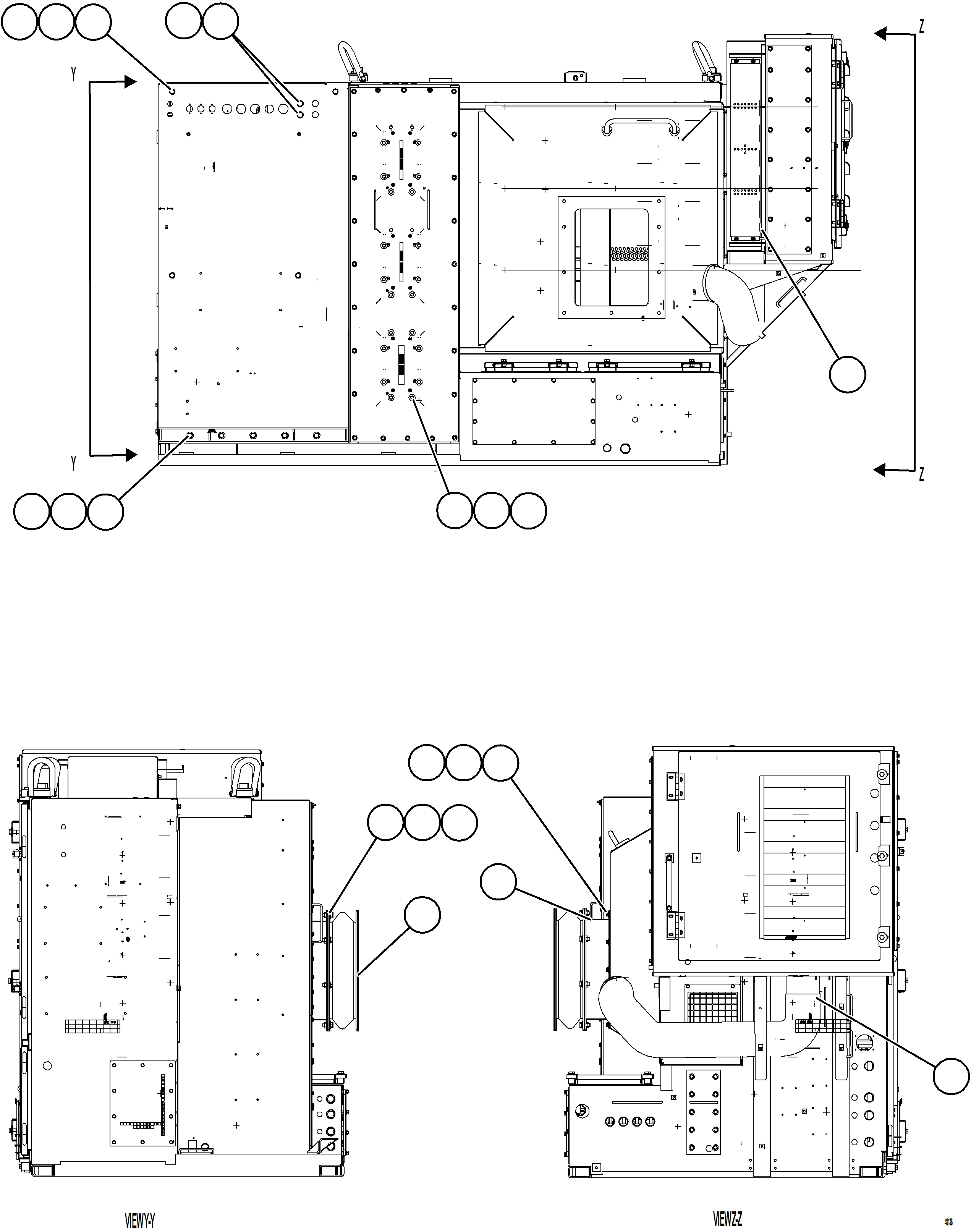 Komatsu parts book diagram for AFE92-D 980E-5SE S/N A60019  KMMP: CONTROL CABINET    6/13