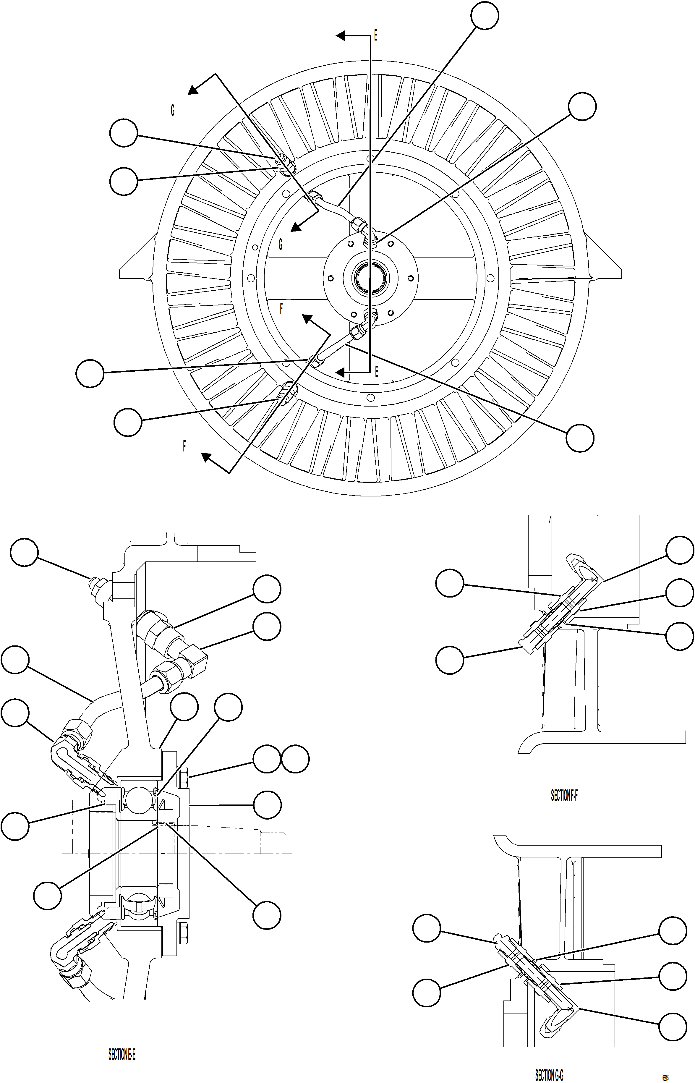 Komatsu parts book diagram for AFE92-D 980E-5SE S/N A60019  KMMP: GRID BLOWER MOTOR    3/4