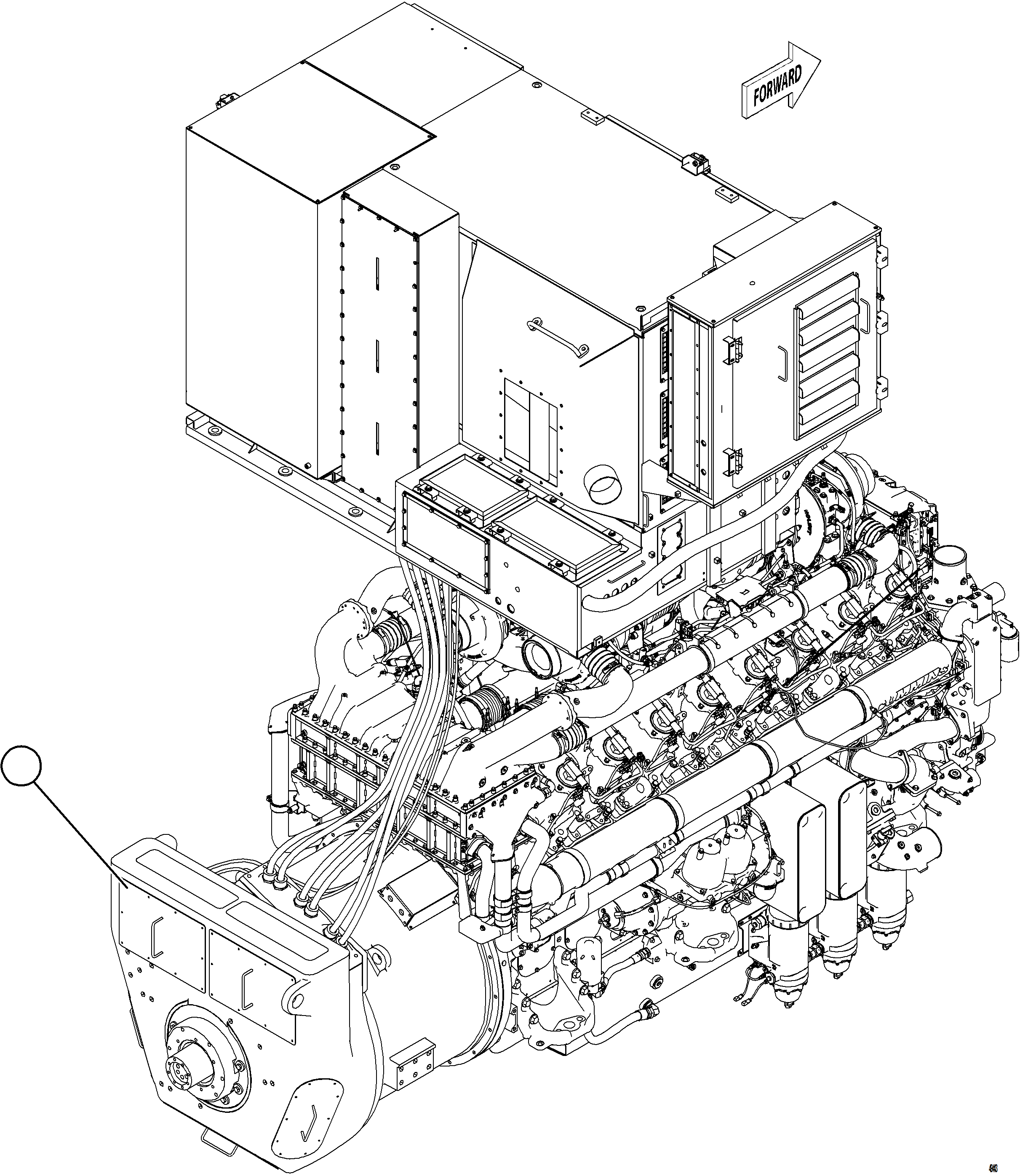 Komatsu parts book diagram for AFE92-D 980E-5SE S/N A60019  KMMP: ALTERNATOR INSTALLATION    1/2