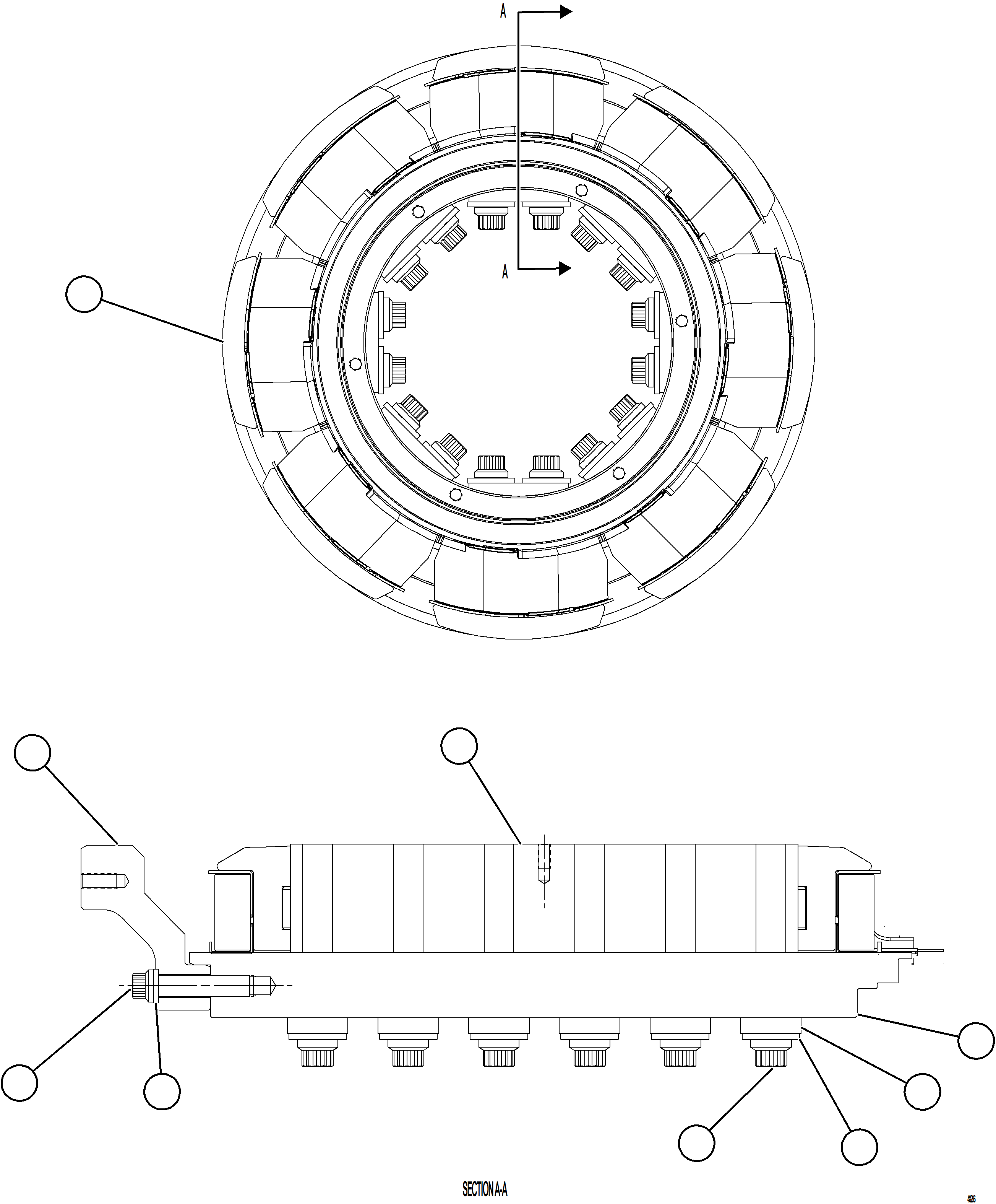 Komatsu parts book diagram for AFE92-D 980E-5SE S/N A60019  KMMP: ALTERNATOR ROTOR ASSEMBLY    3/4