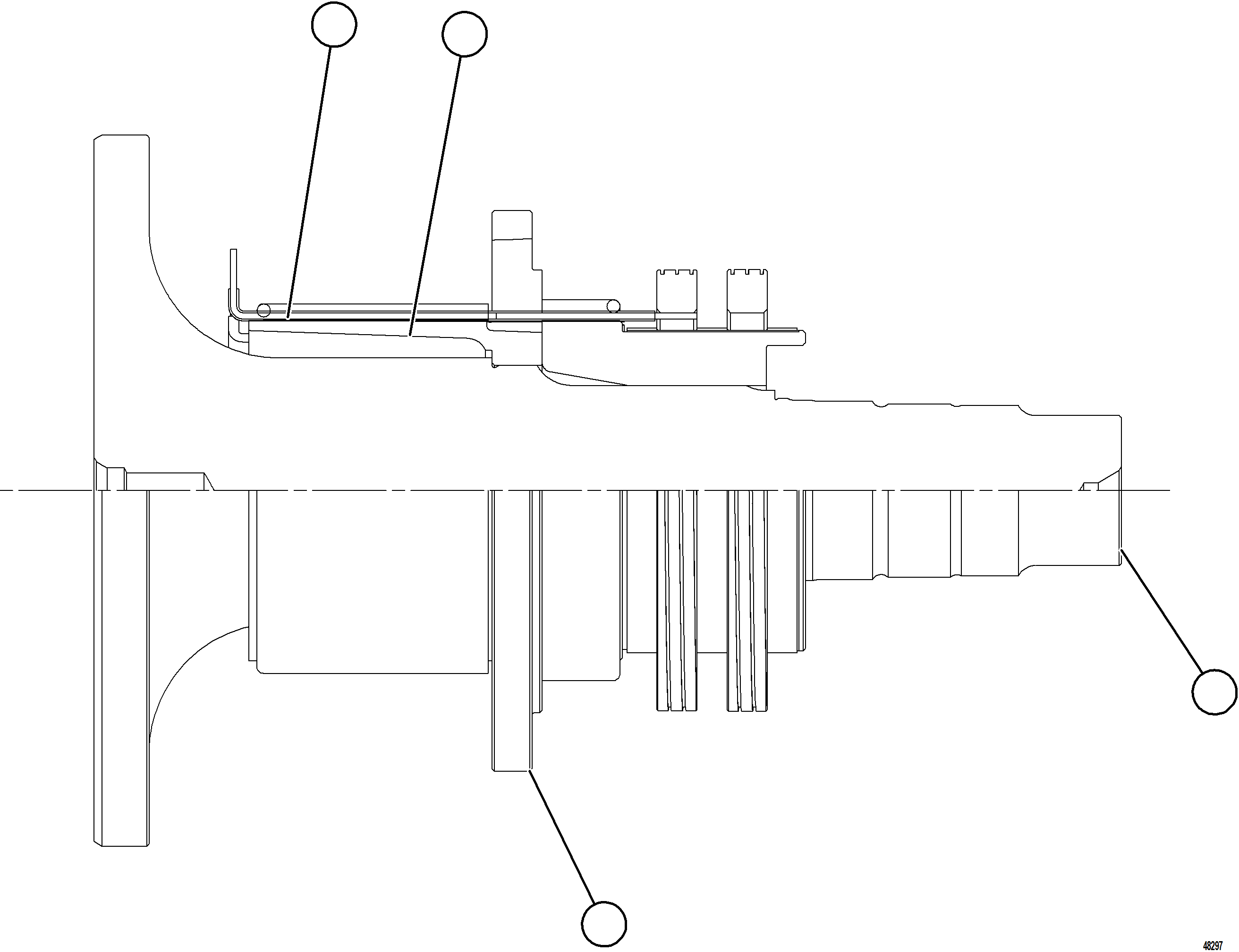 Komatsu parts book diagram for AFE92-D 980E-5SE S/N A60019  KMMP: ALTERNATOR ROTOR ASSEMBLY    4/4