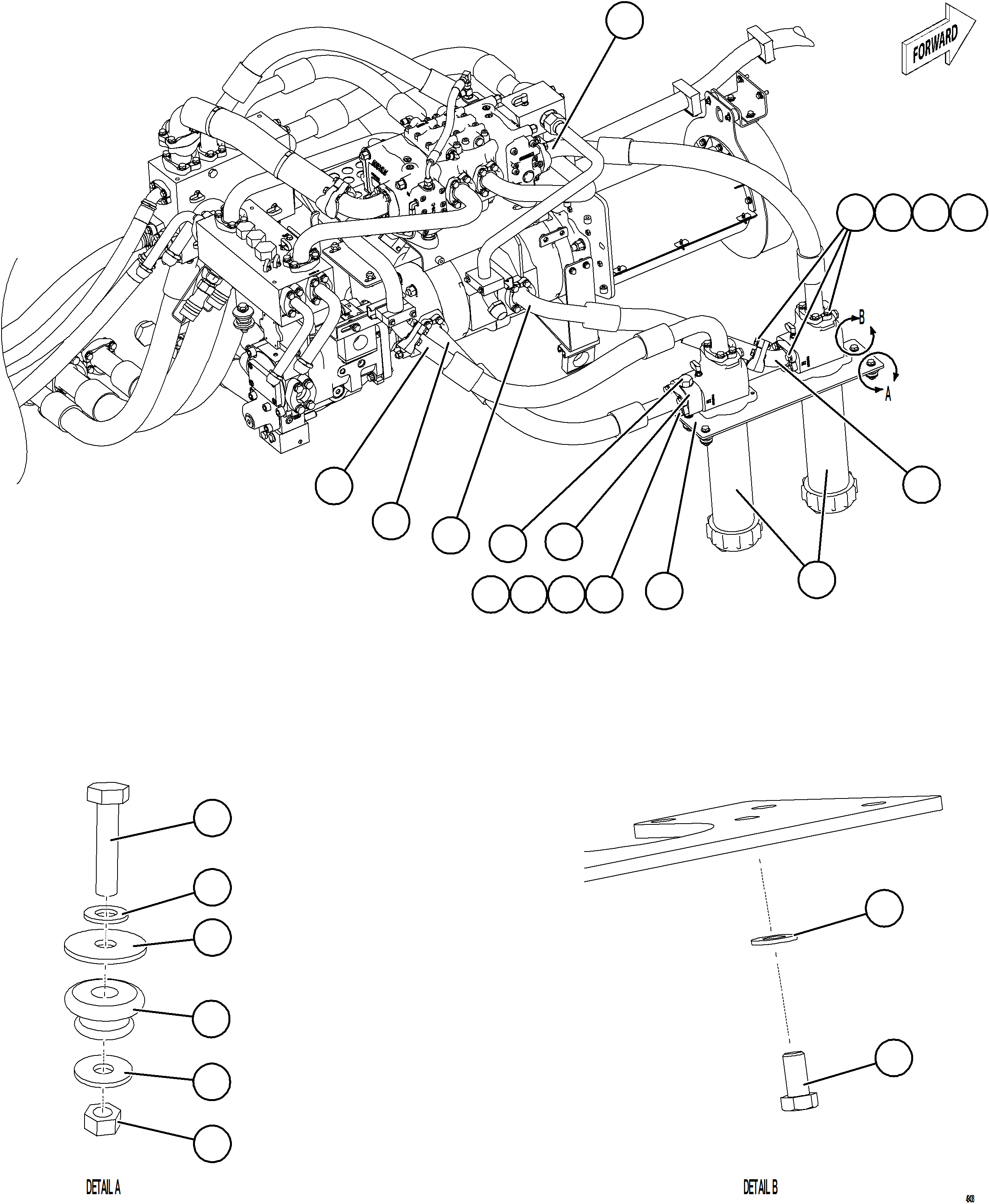 Komatsu parts book diagram for AFE92-D 980E-5SE S/N A60019  KMMP: HOIST FILTER PIPING & INSTALLATION