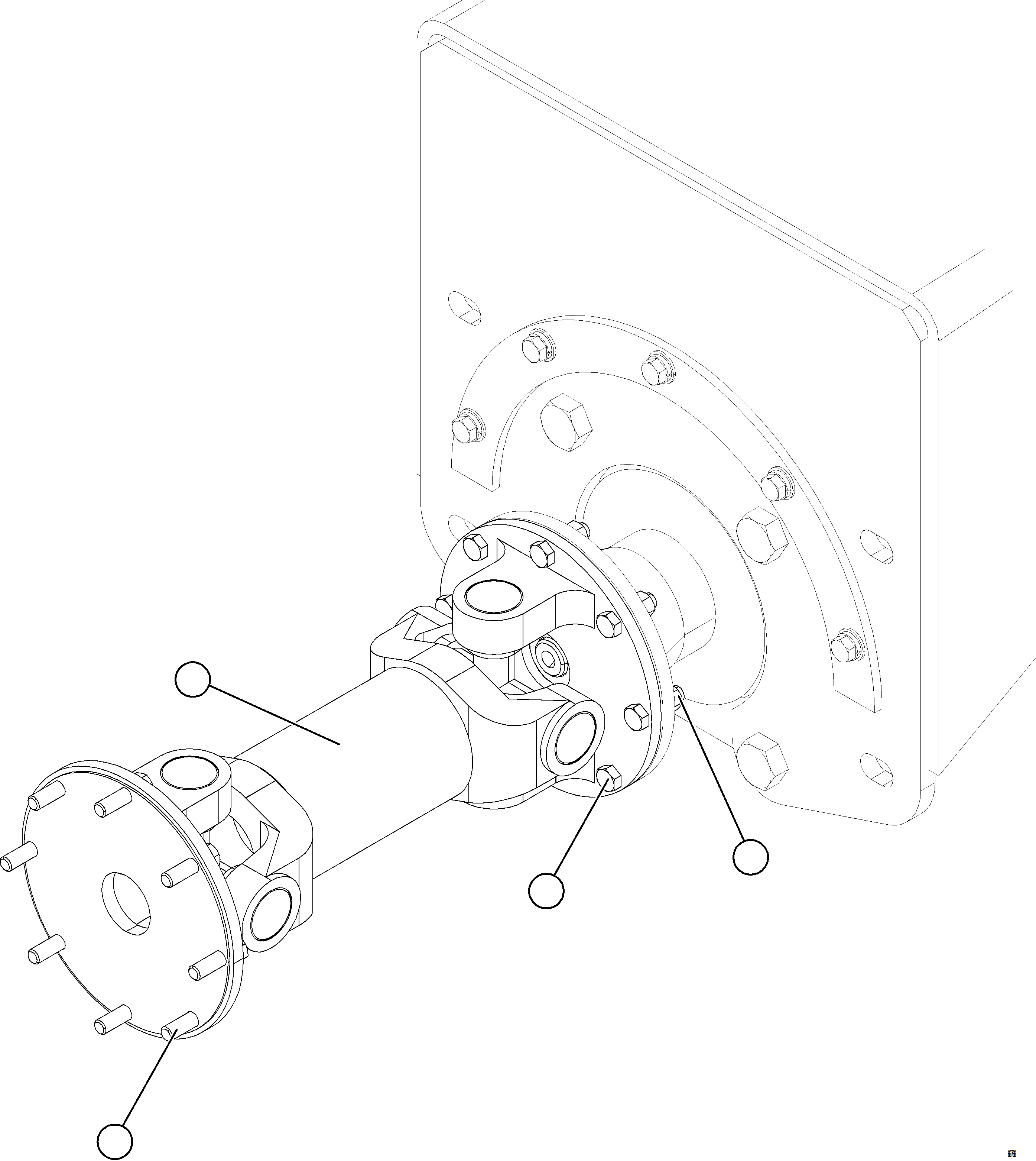 Komatsu parts book diagram for AFE92-D 980E-5SE S/N A60019  KMMP: DRIVESHAFT INSTALLATION - HOIST PUMP