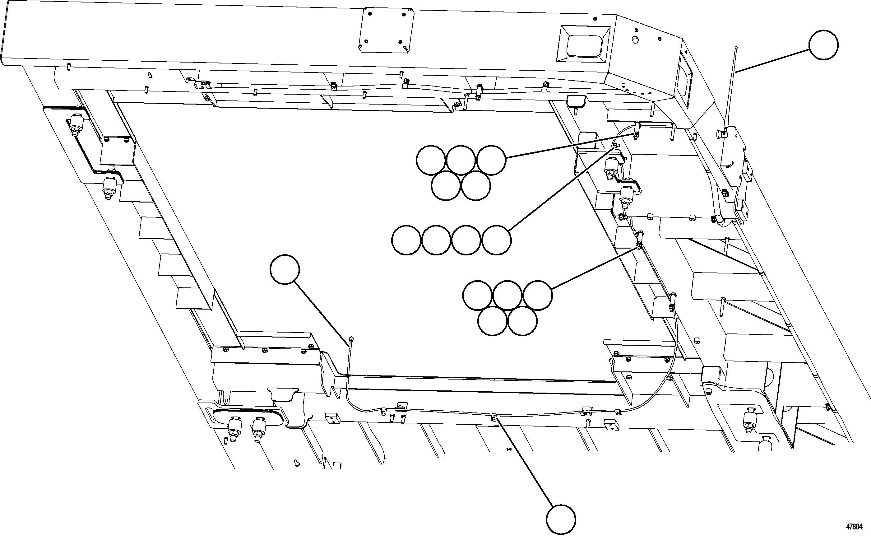 Komatsu parts book diagram for AFE92-D 980E-5SE S/N A60019  KMMP: RADIO ANTENNA INSTALLATION