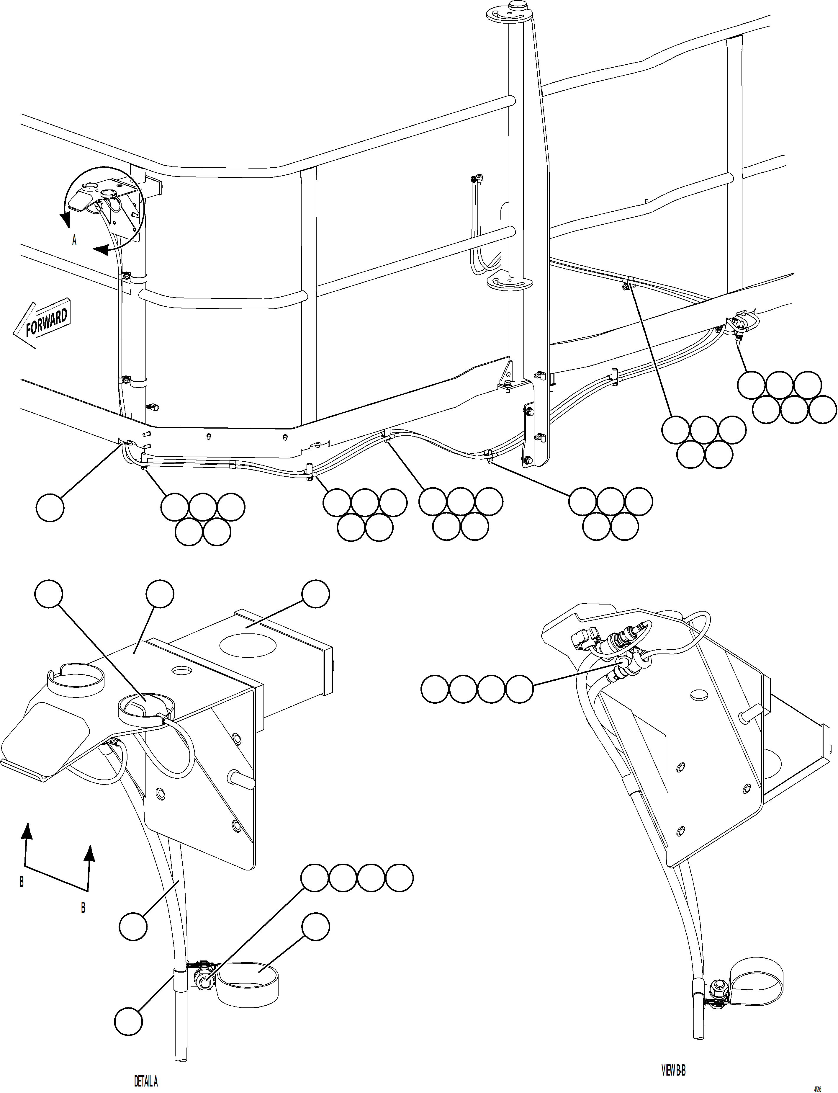 Komatsu parts book diagram for AFE92-D 980E-5SE S/N A60019  KMMP: KOMTRAX PLUS ANTENNA INSTALLATION