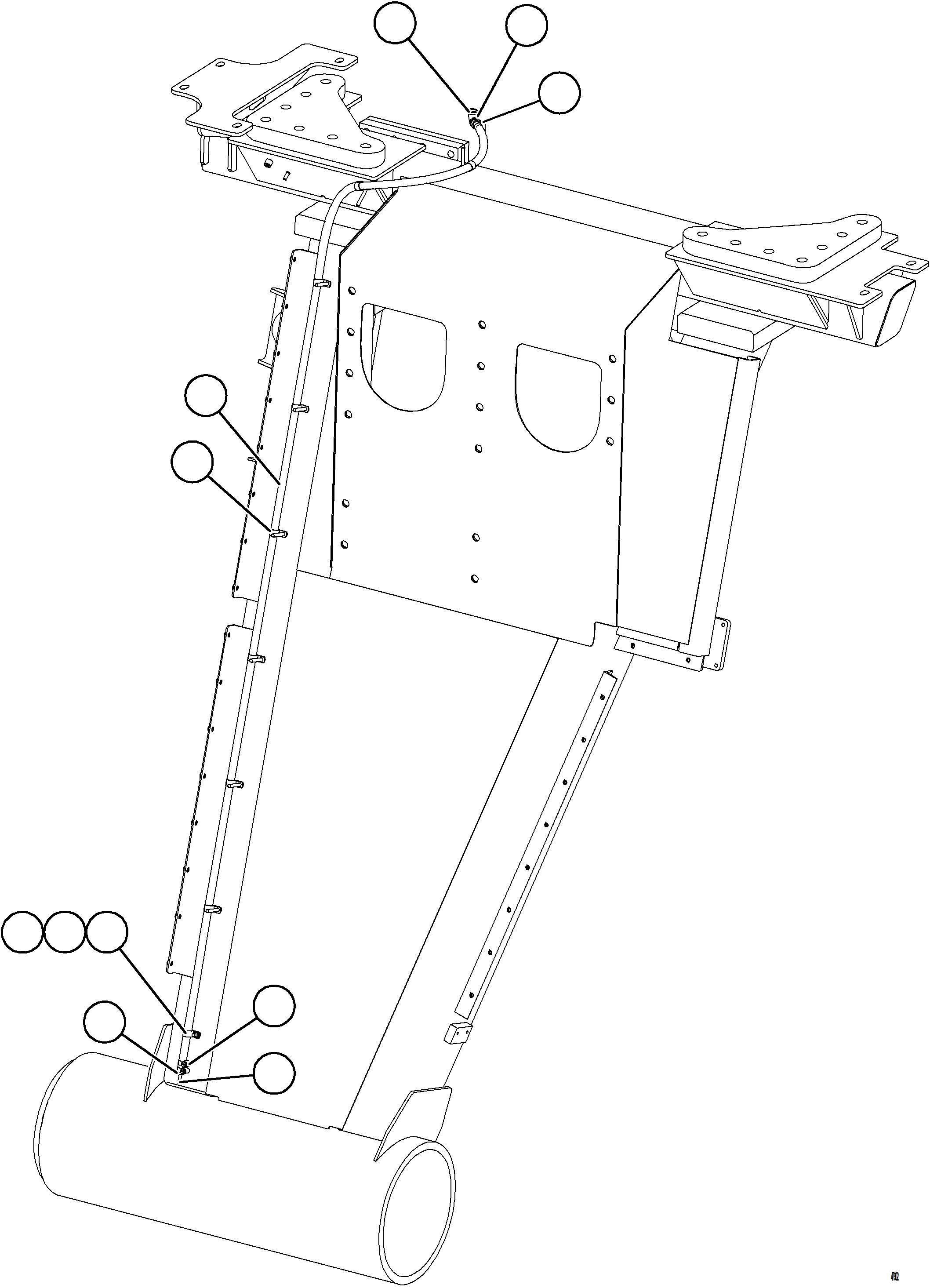 Komatsu parts book diagram for AFE92-D 980E-5SE S/N A60019  KMMP: HEATER/AC DRAIN HOSE INSTALLATION