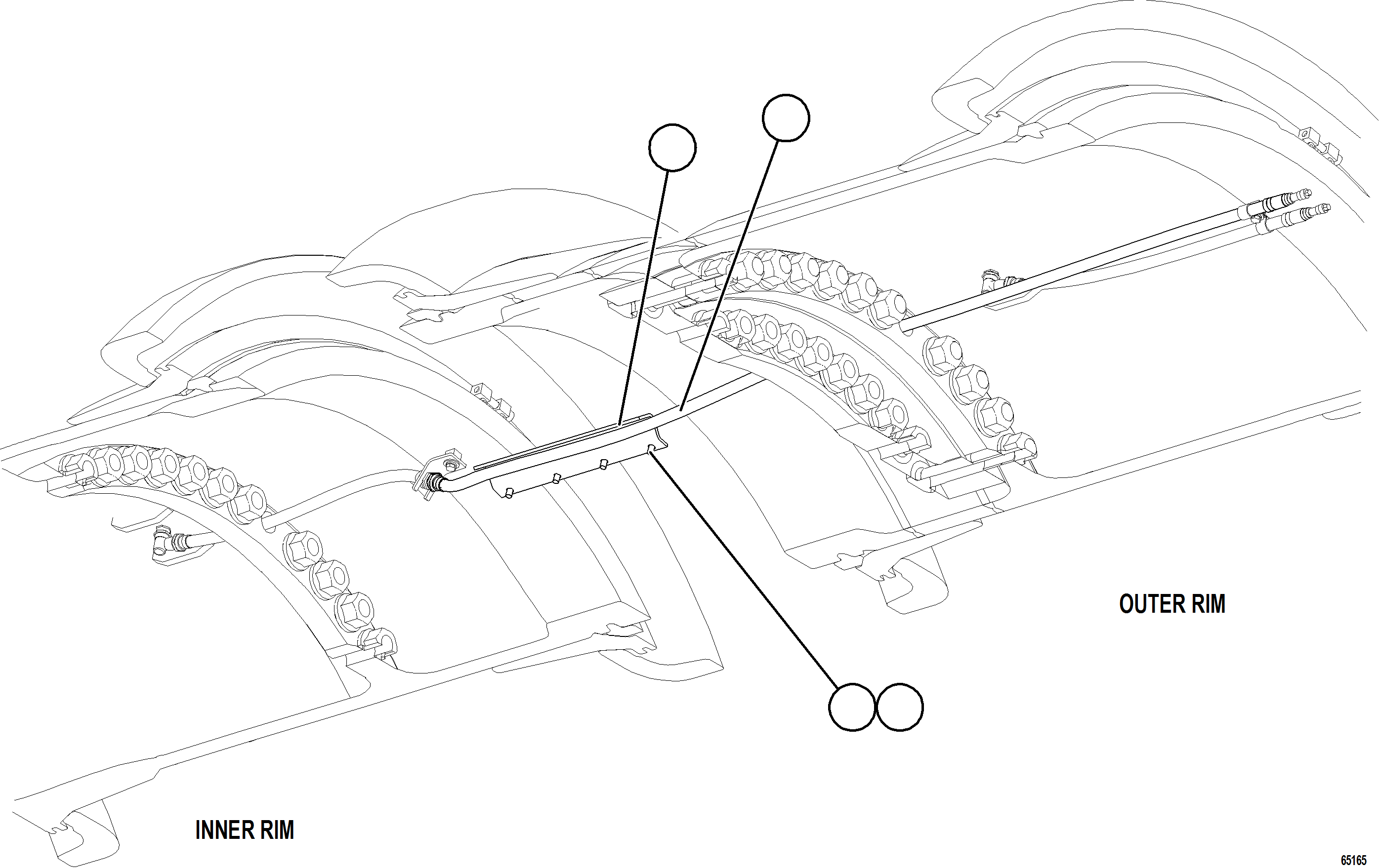 Komatsu parts book diagram for AFE92-D 980E-5SE S/N A60019  KMMP: TIRE INFLATION COMPONENTS - REAR EXTENSION