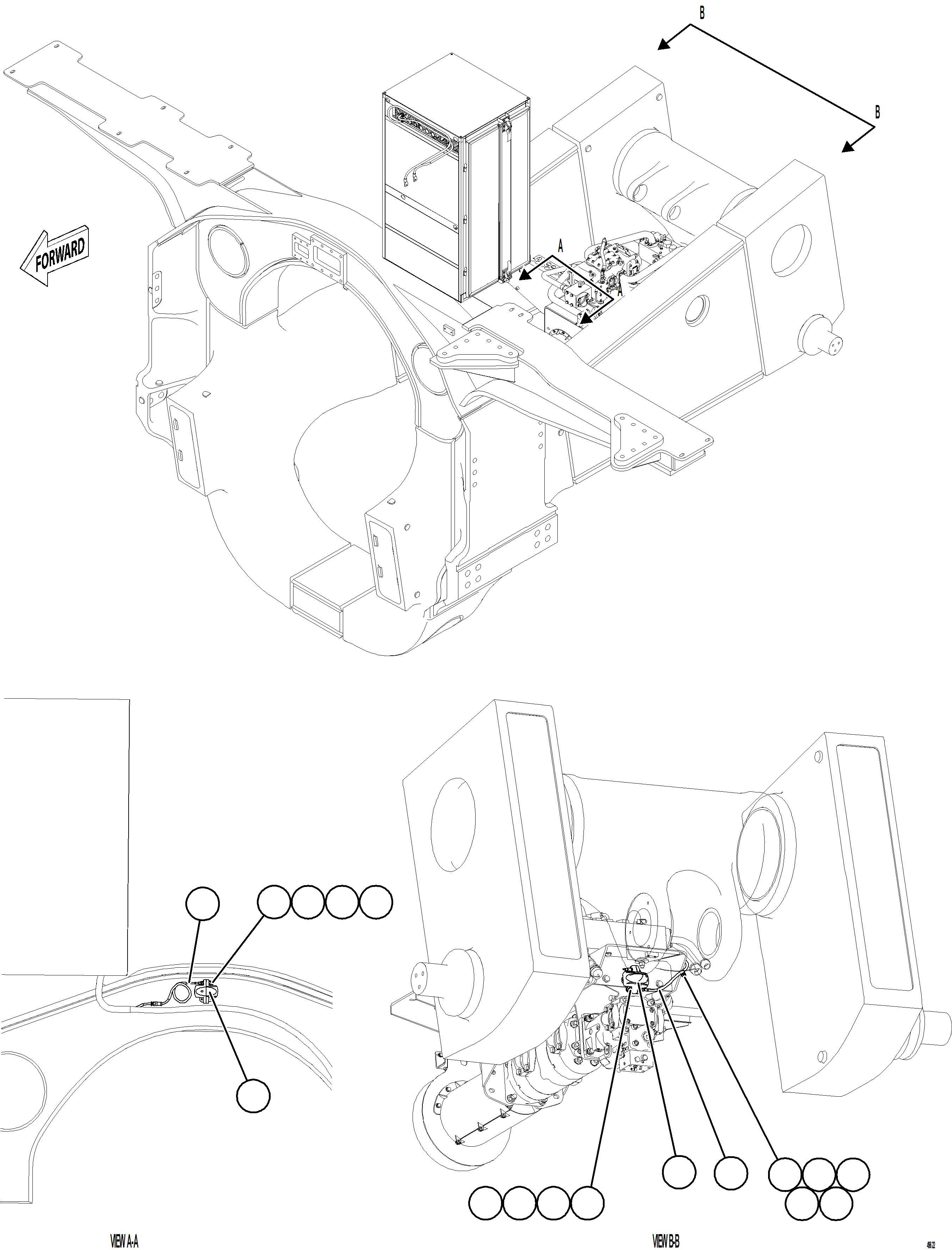 Komatsu parts book diagram for AFE92-D 980E-5SE S/N A60019  KMMP: TIRE MONITOR ACTIVE ANTENNA